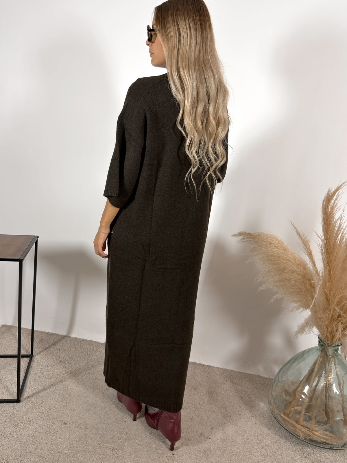 Maxi Abito Maglia Caffe Glamorous