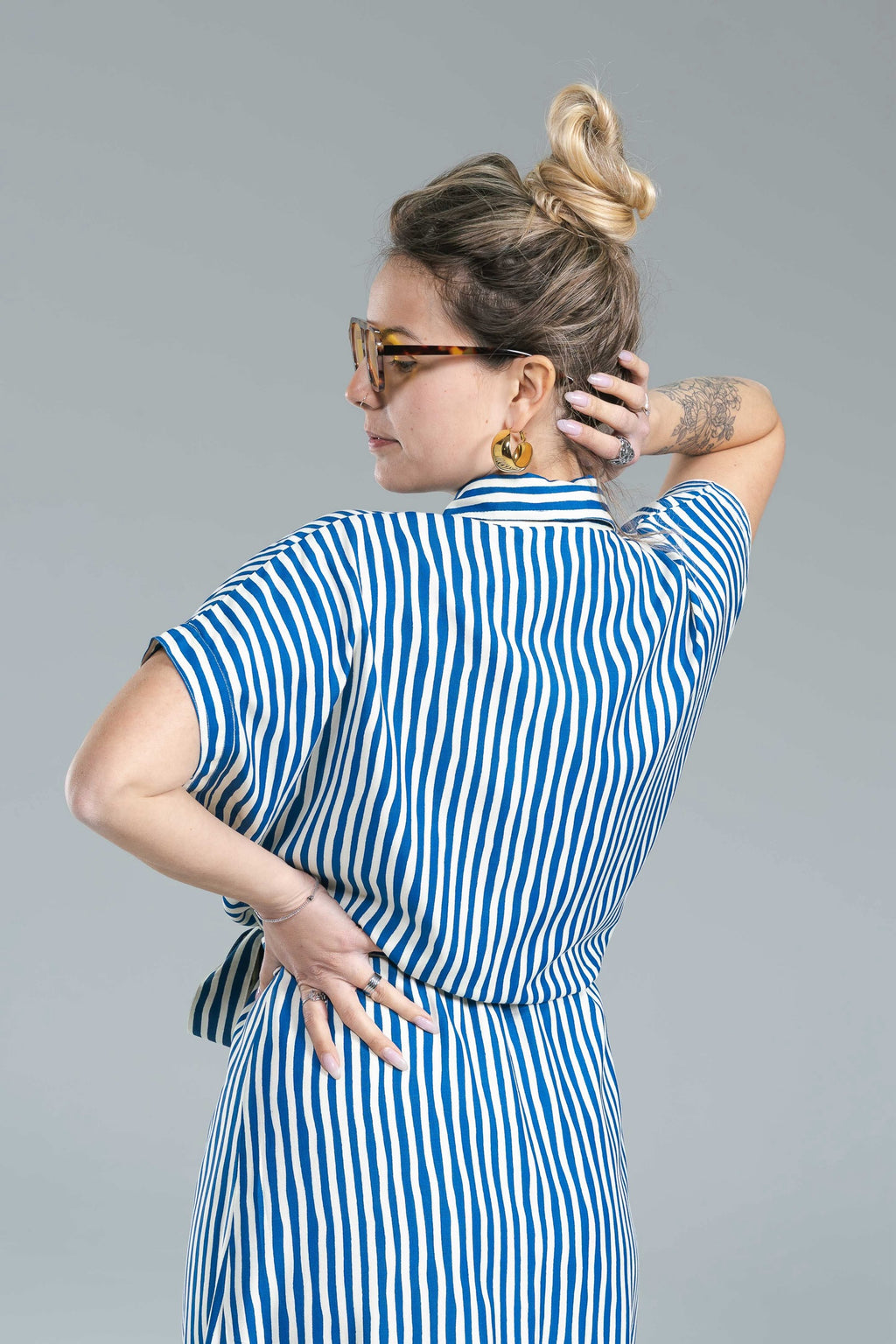 Abito Midi Chemisier Bacchetta Blu Compania Fantastica