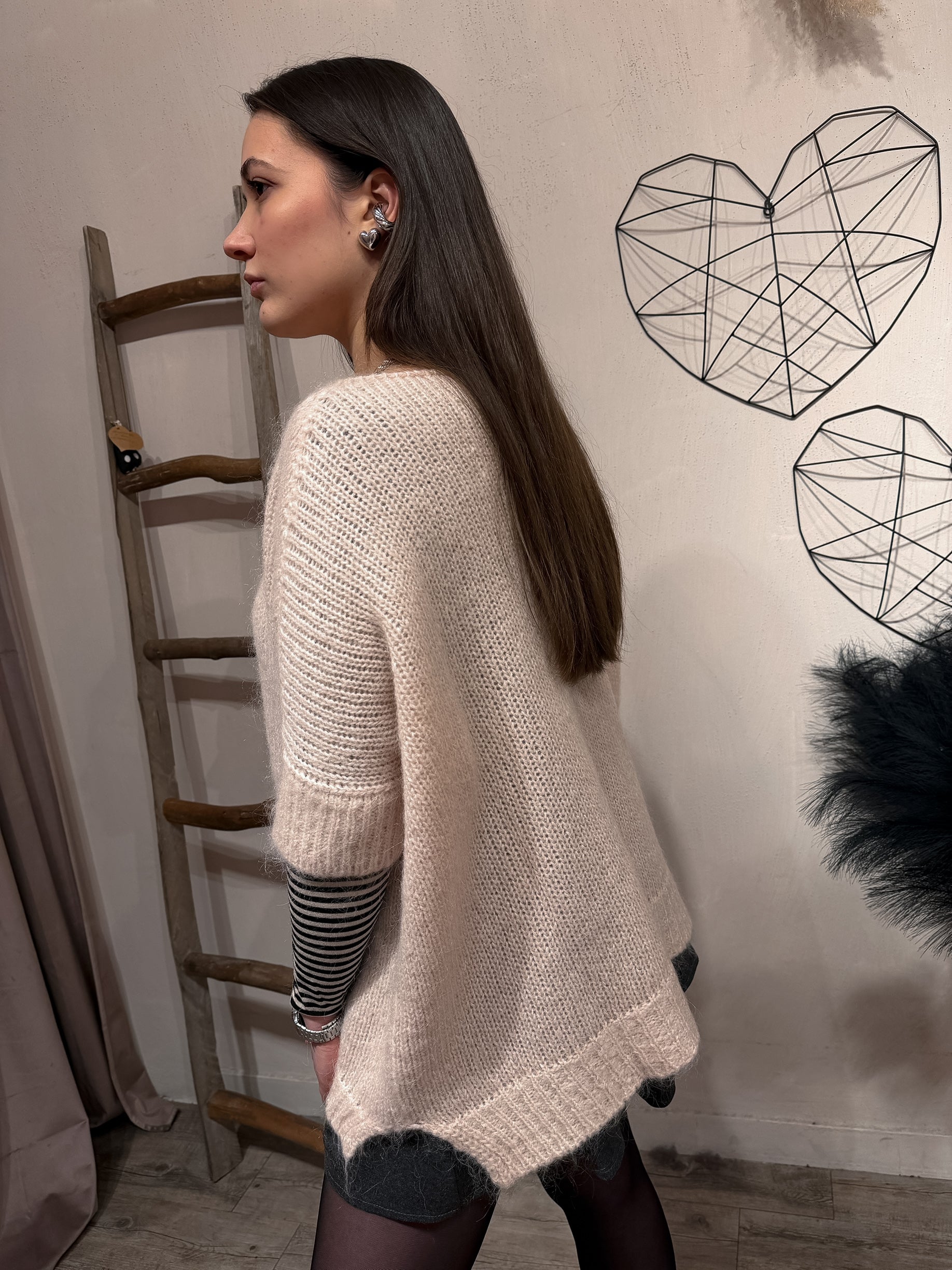 Maxi Maglia Scatola Mohair Kontatto +Colori