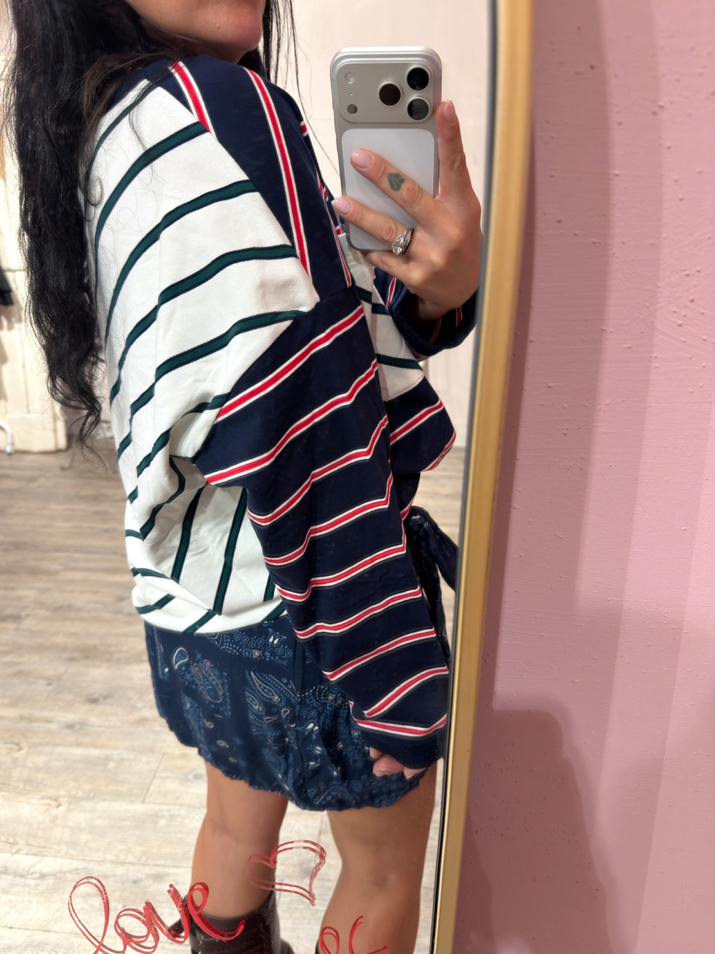 Felpa Stripes Righe Blu/Bianco