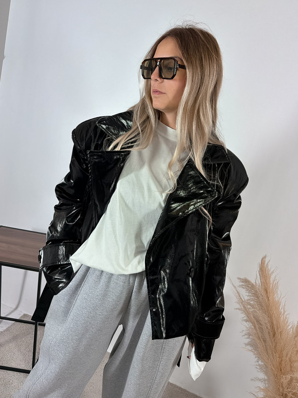 Giacca Imbottita Glossy Nero Kostumn1