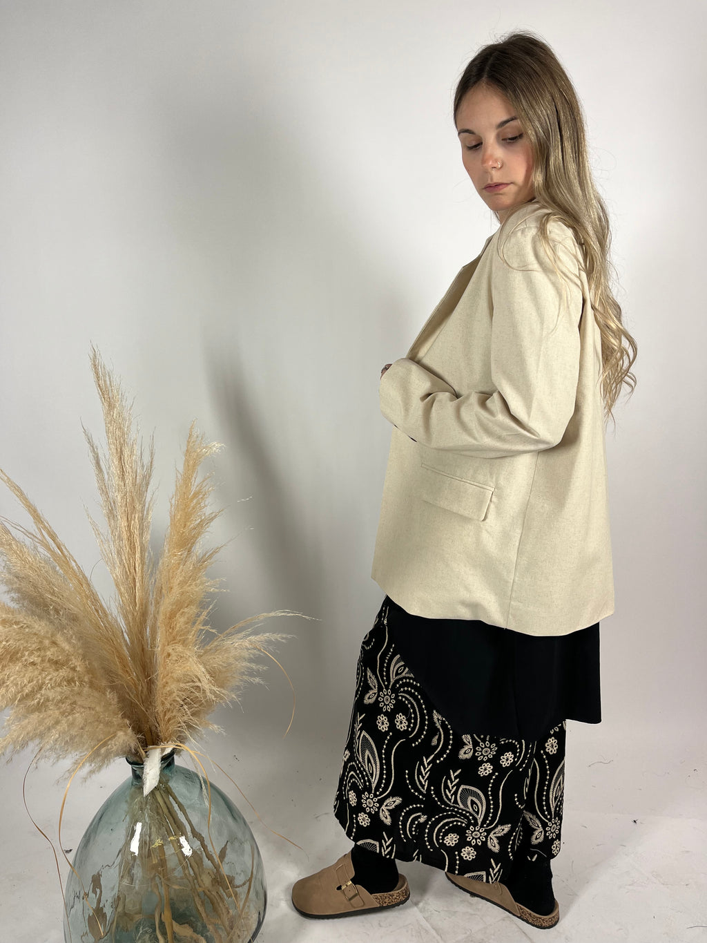 Blazer Oversize Linone Sabbia