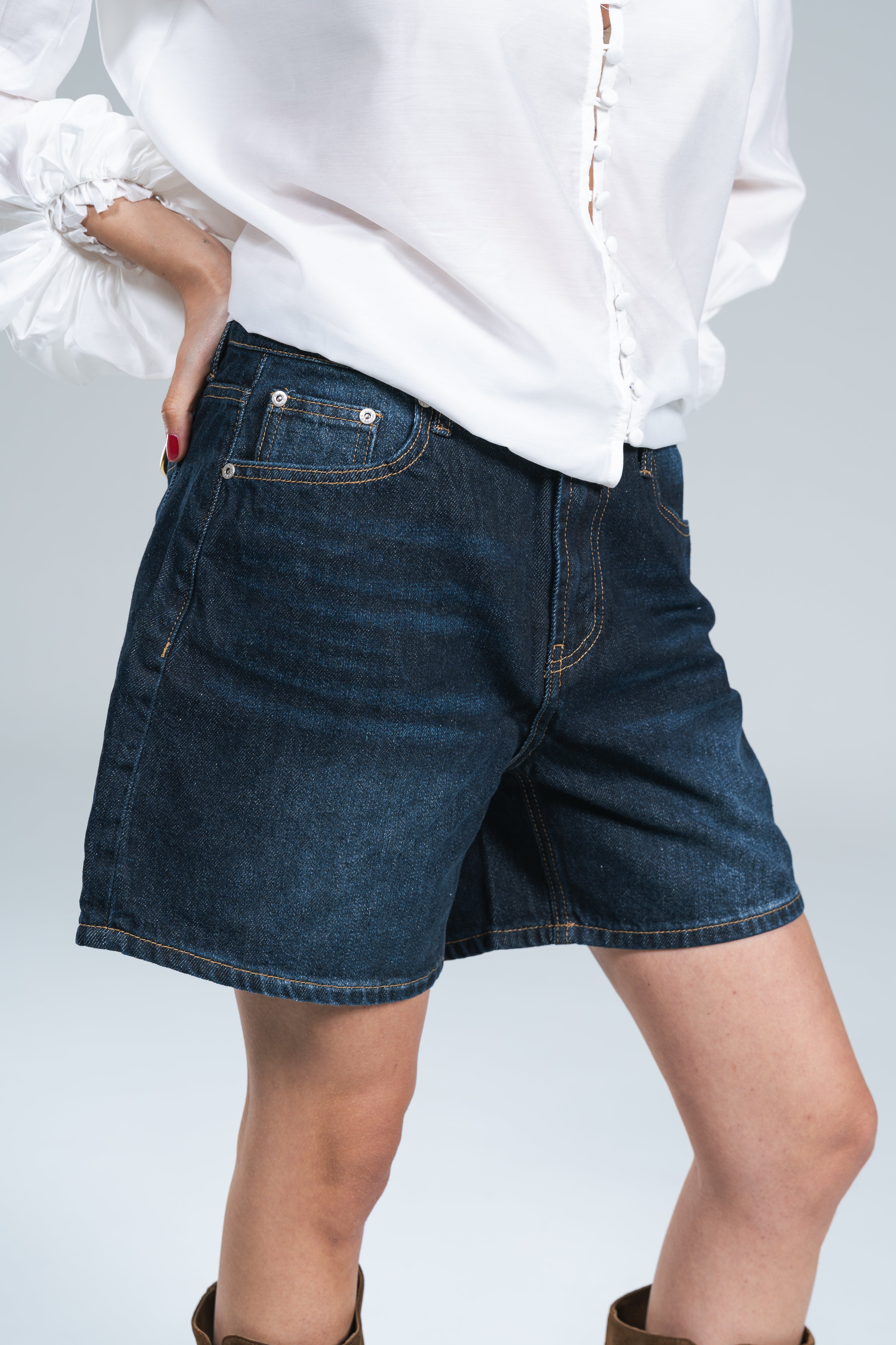 Short Jeans Blu Scuro Glamorous