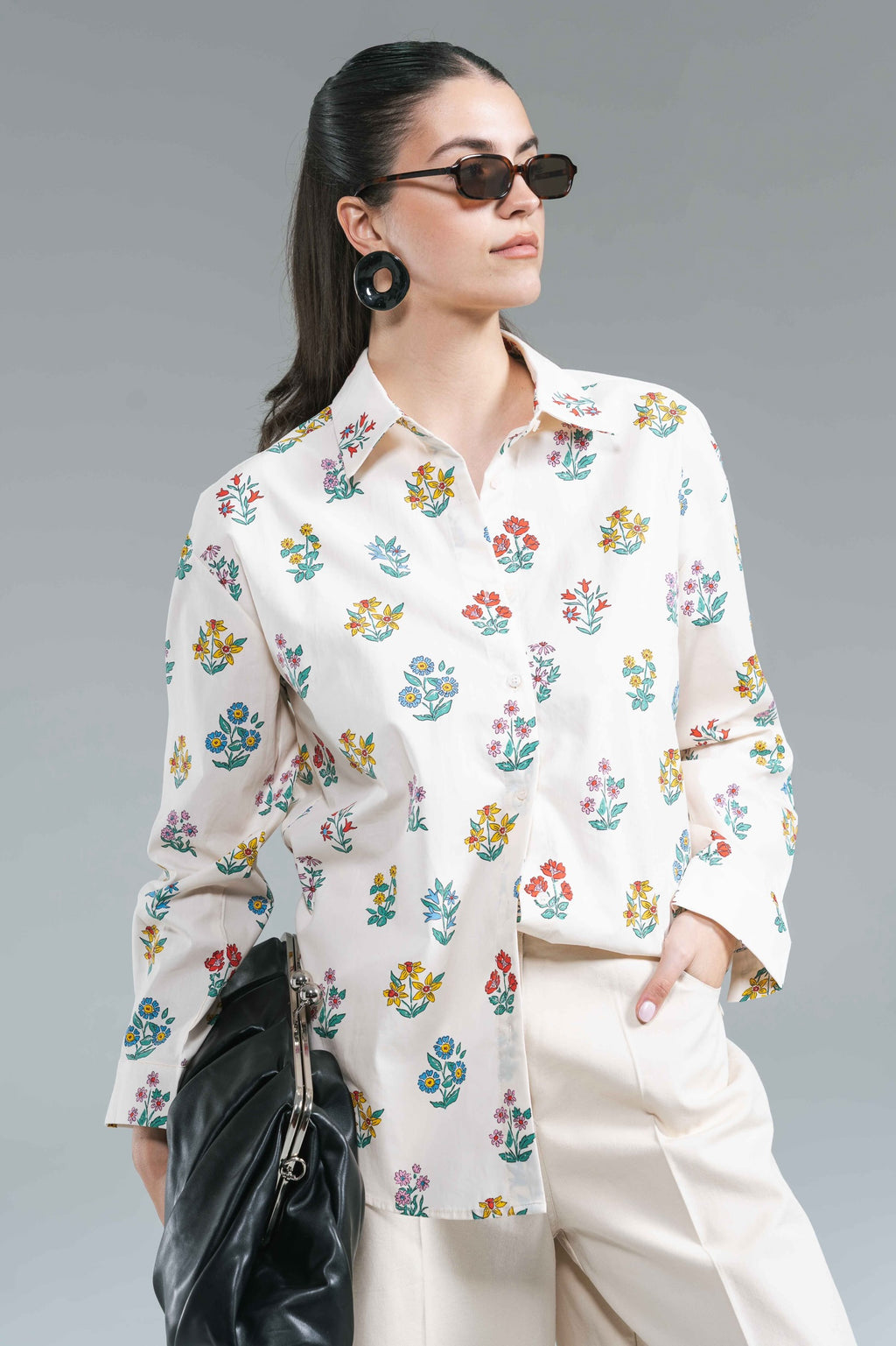 Camicia Oversize Fiori Compania Fantastica