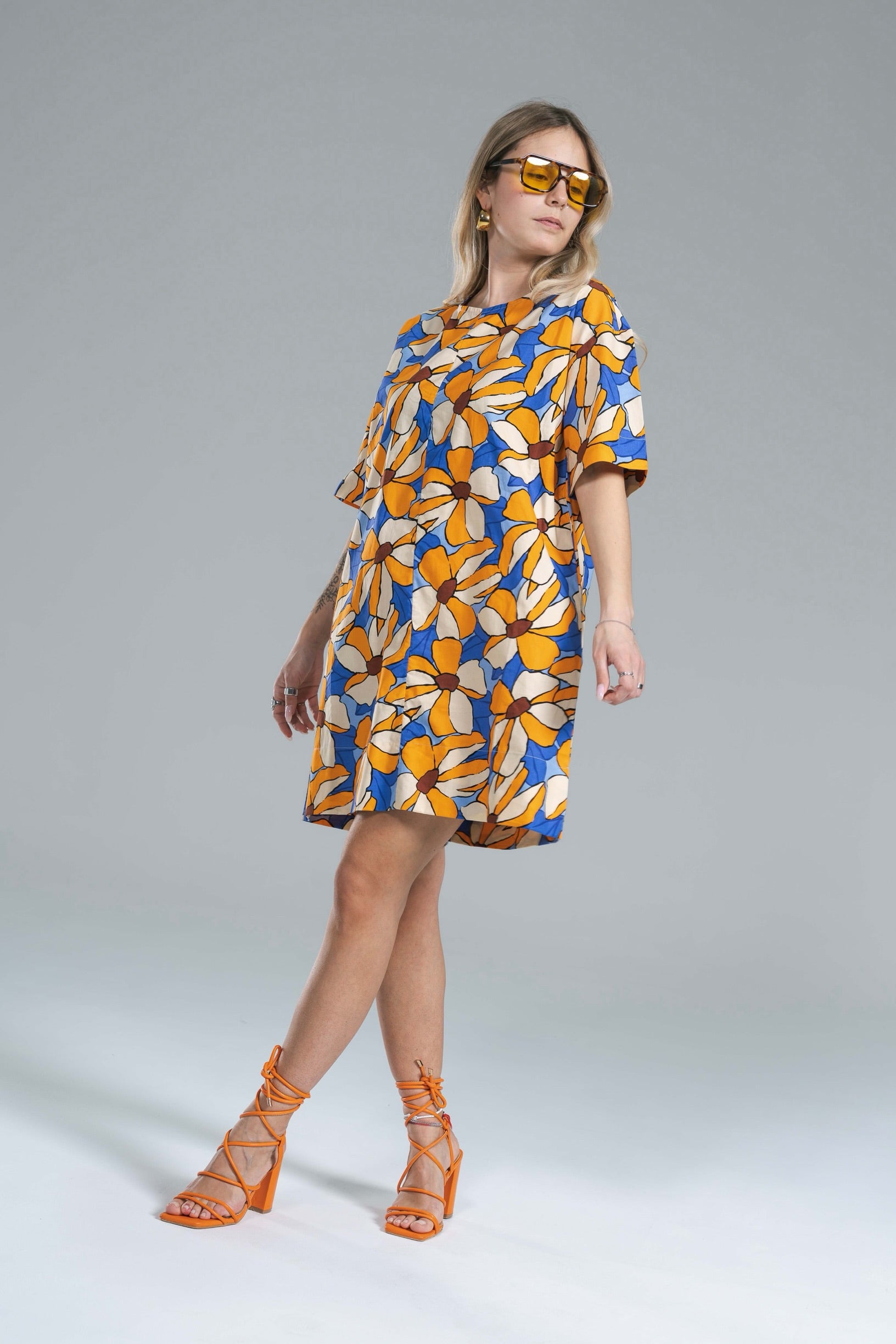 Mini Abito Flowers Cotton Compania Fantastica