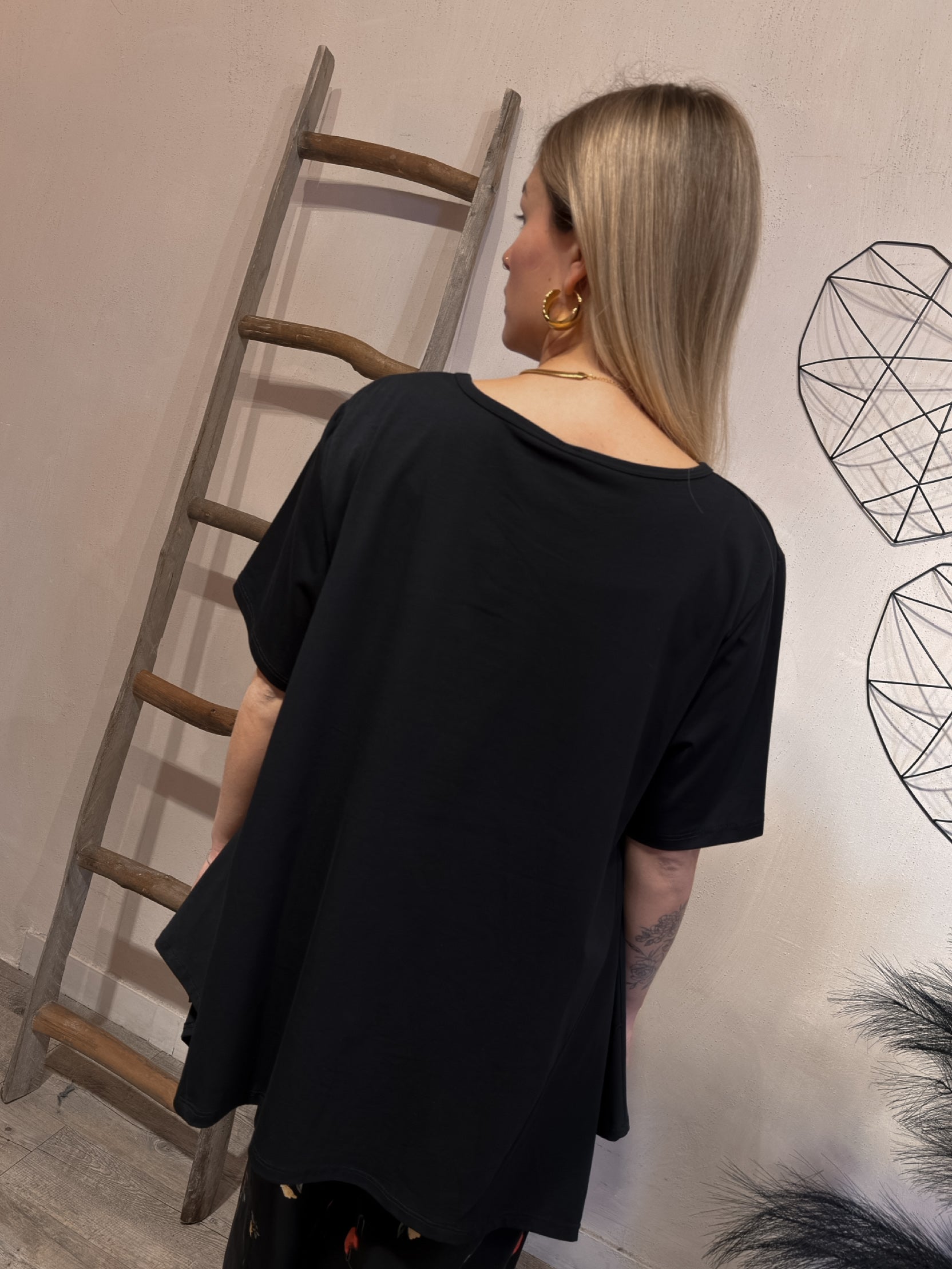 Casacca Miranda Combinata Bottoni Nero