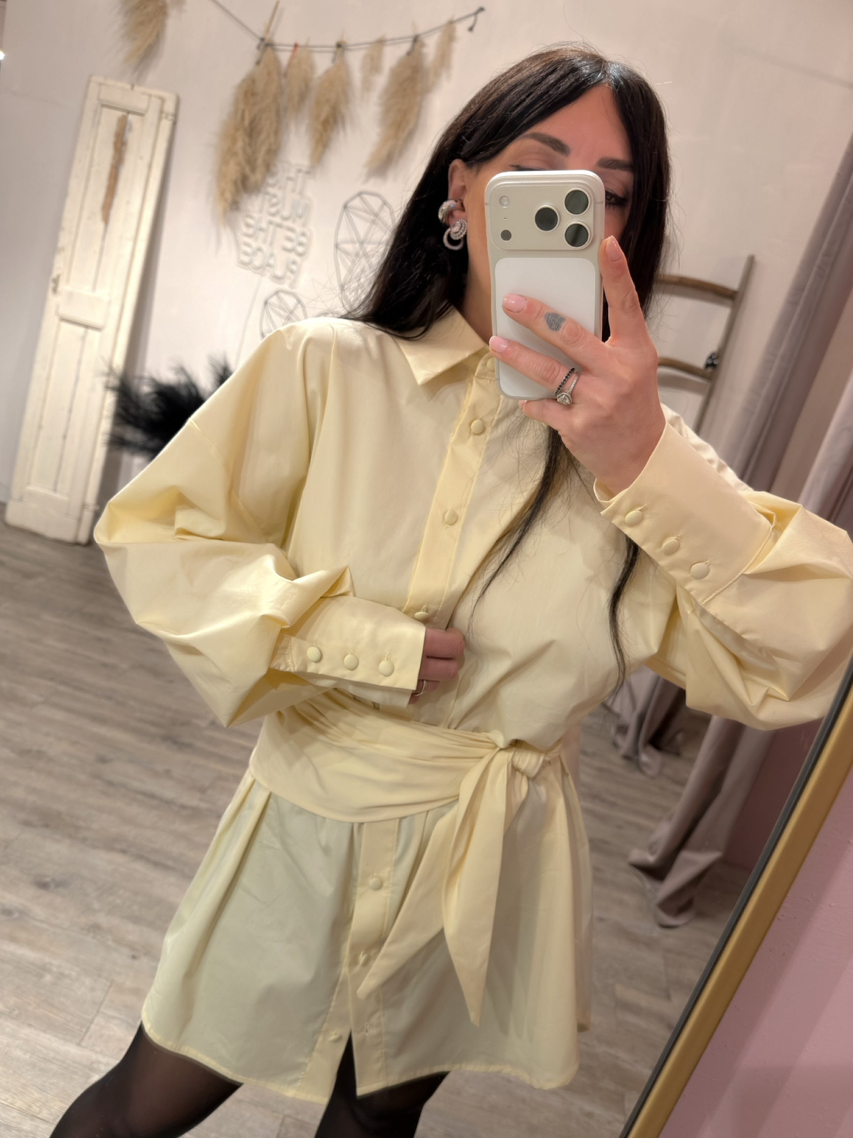 Abito Chemisier Giallo Burro Kostumn1