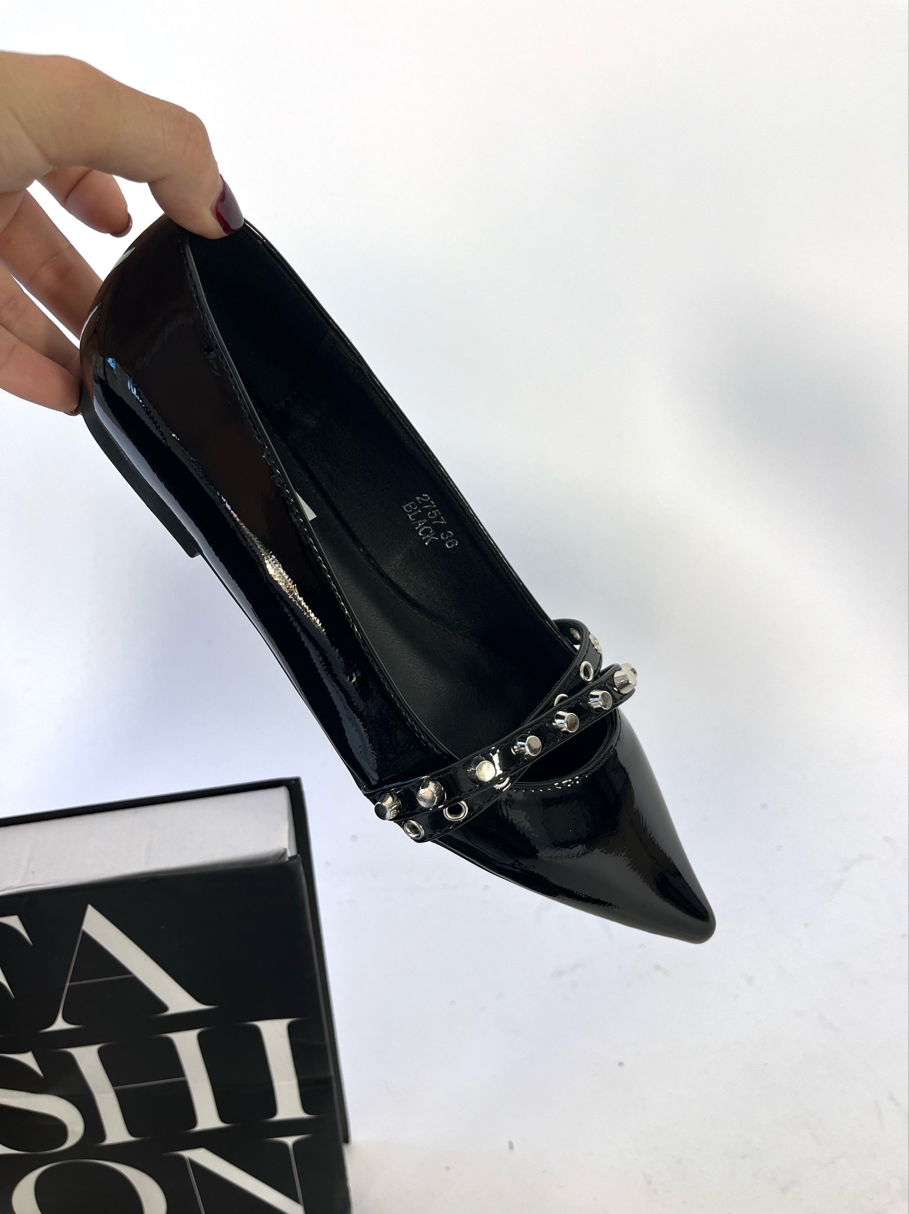 Ballerina Punta Vernice Nero