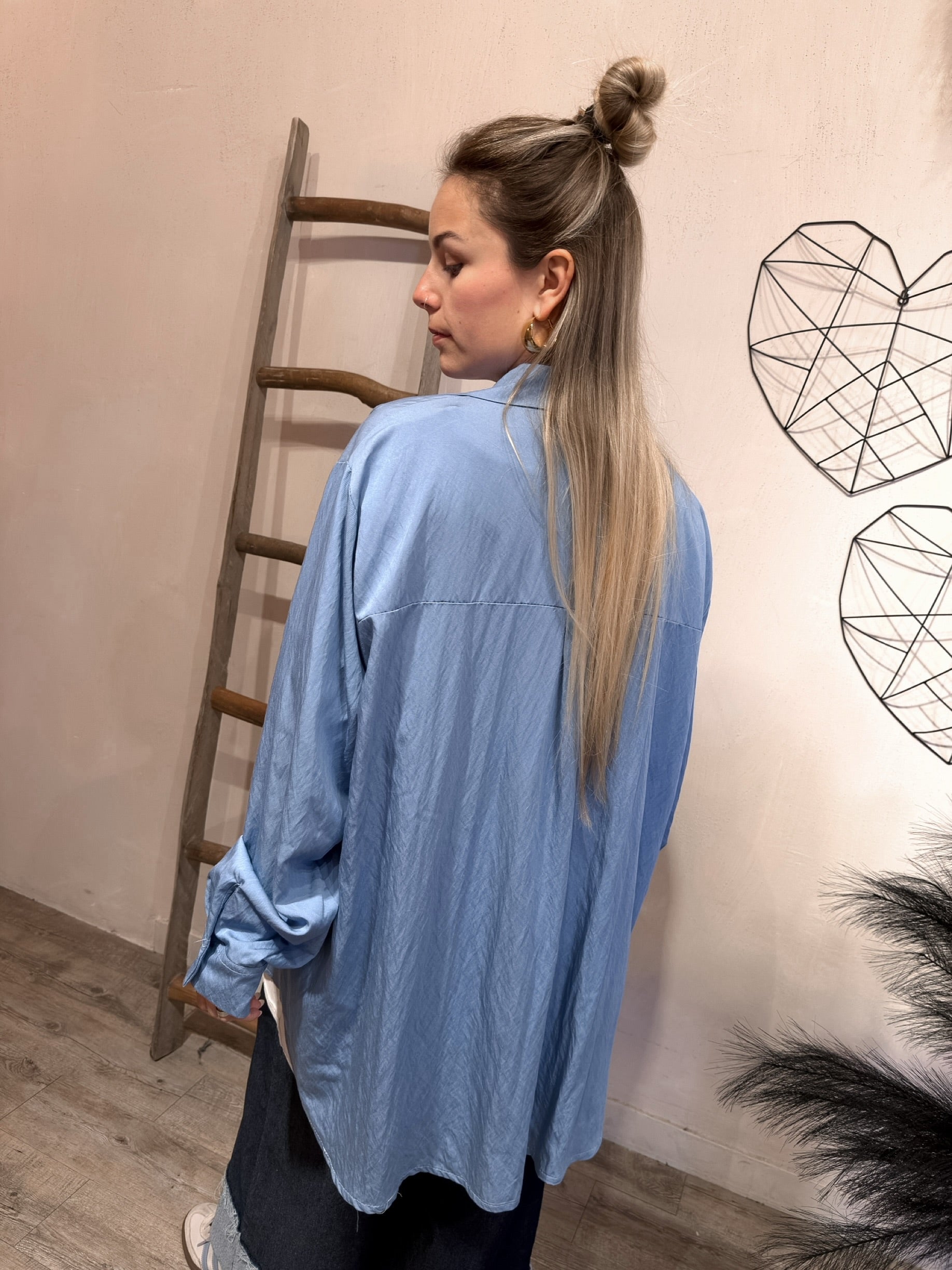 Maxi Camicia Yara Viscosa e Pizzo