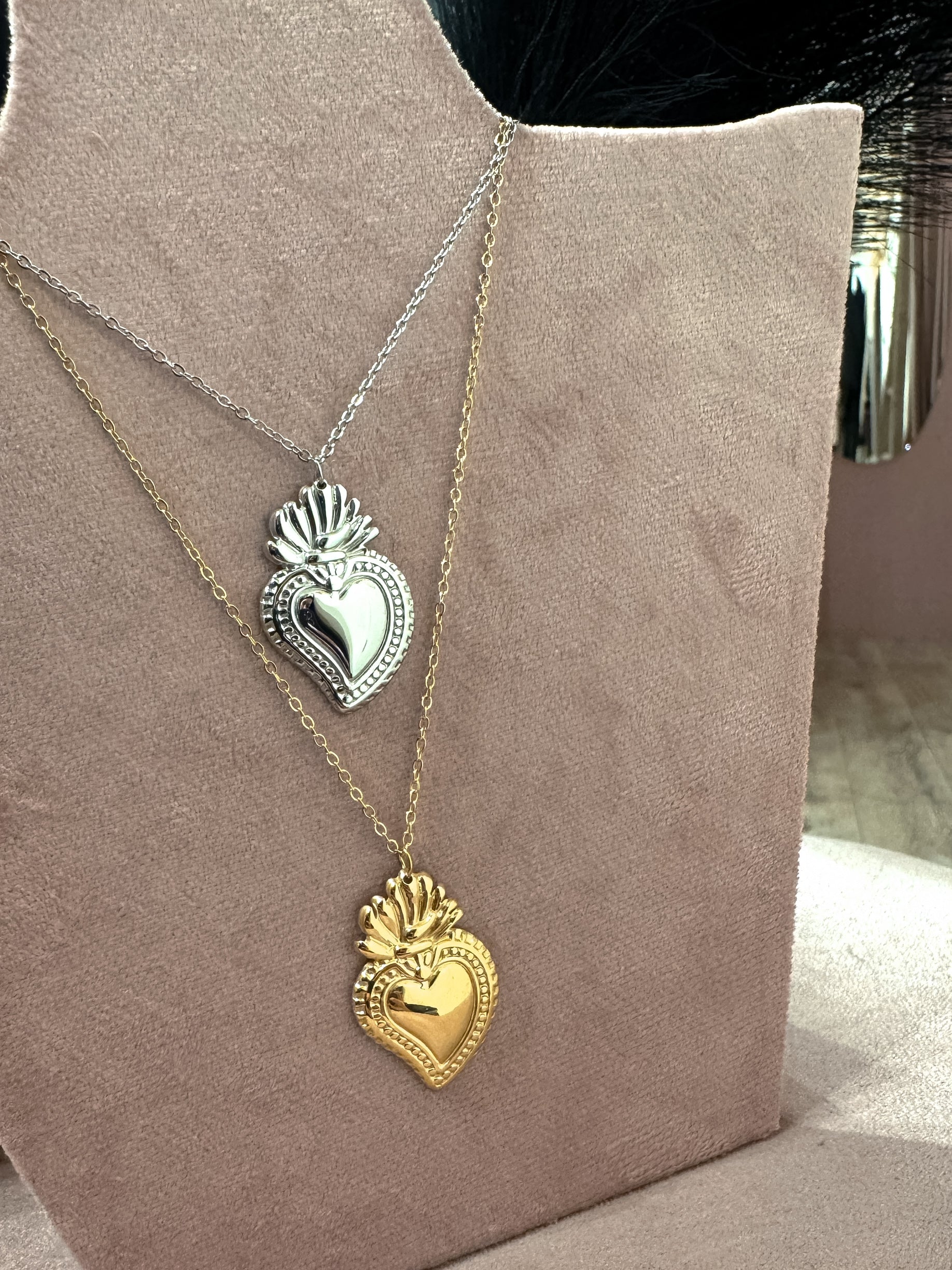 Collana Cuore Sacro Grande +Colori