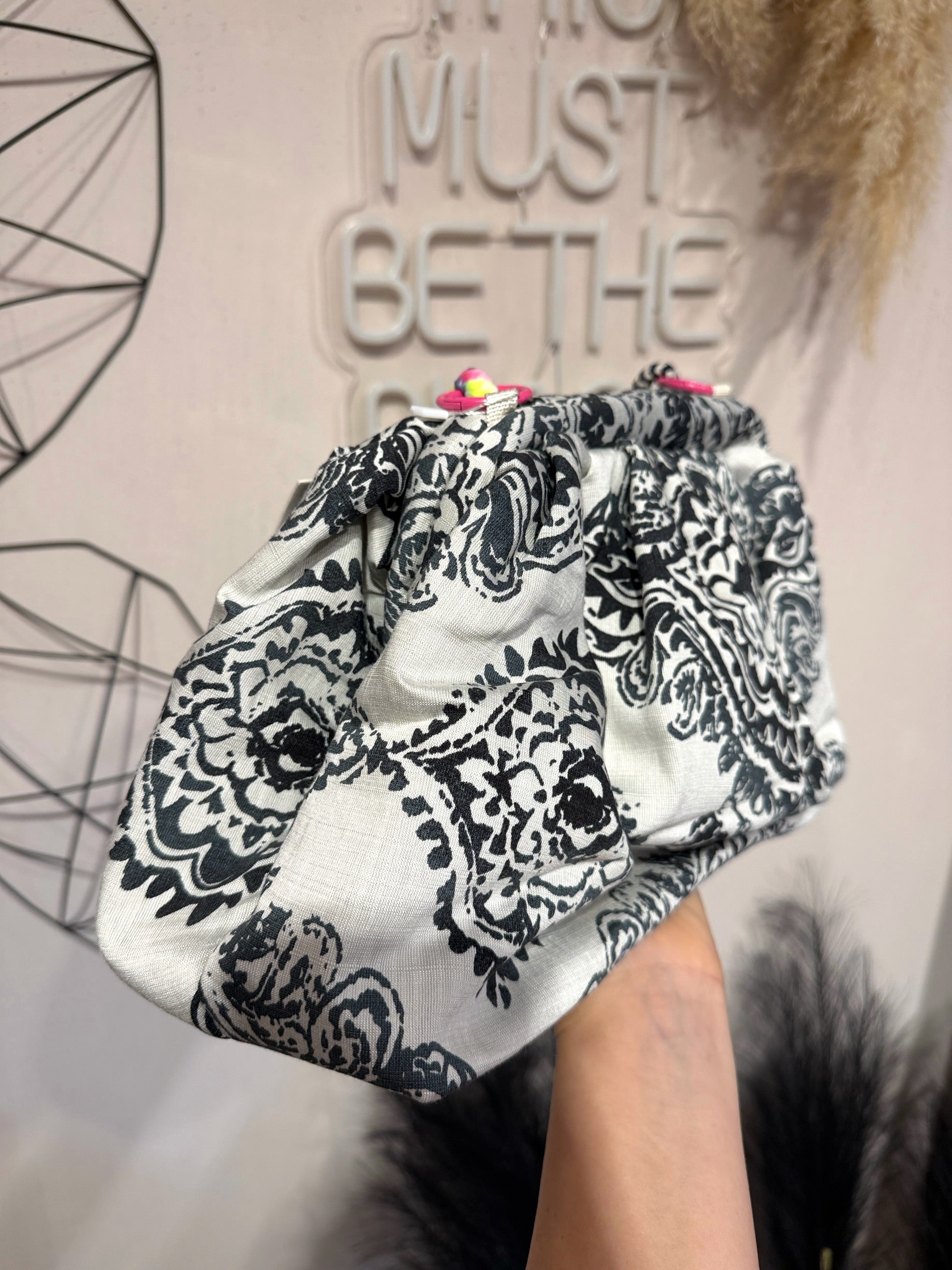 Maxi Clutch Pasticcino Tessuto Fantasia  +colori