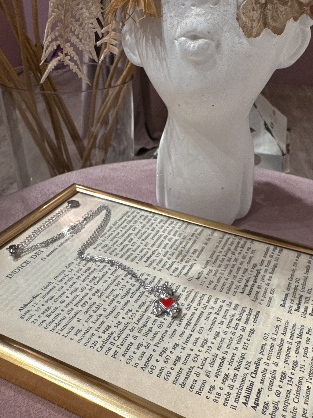Mix Collana Cuore Sacro + Orsetto Argento