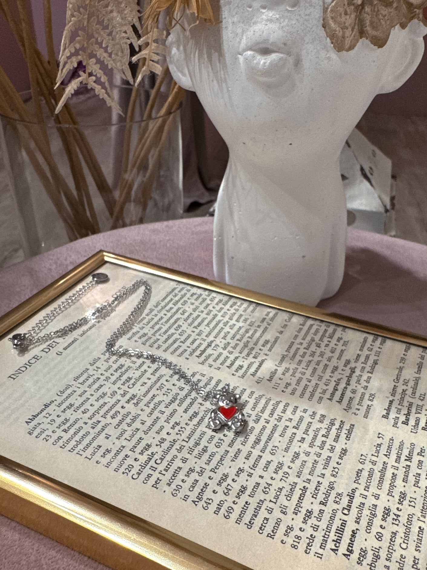 Mix Collana Cuore Sacro + Orsetto Argento