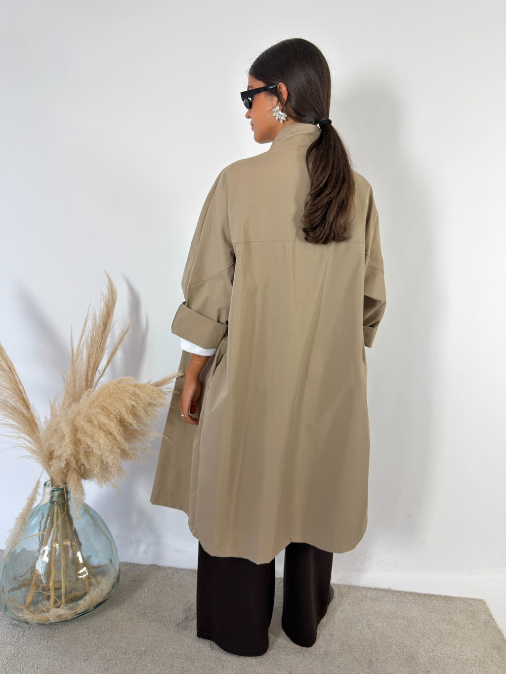 Trench Oversized Impermeabile Camel