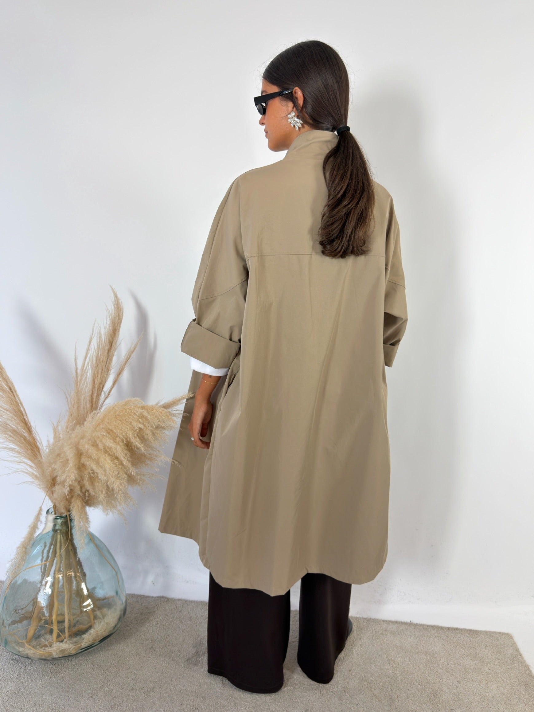 Trench Oversized Impermeabile Camel