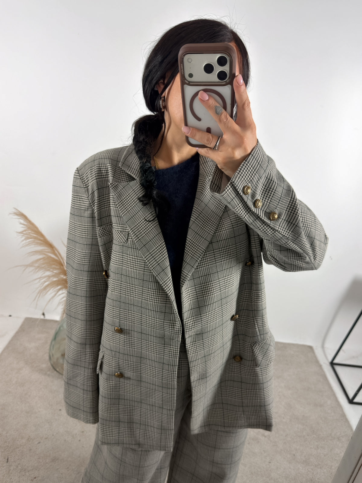 Blazer Marines Pied De Poule Glamorous