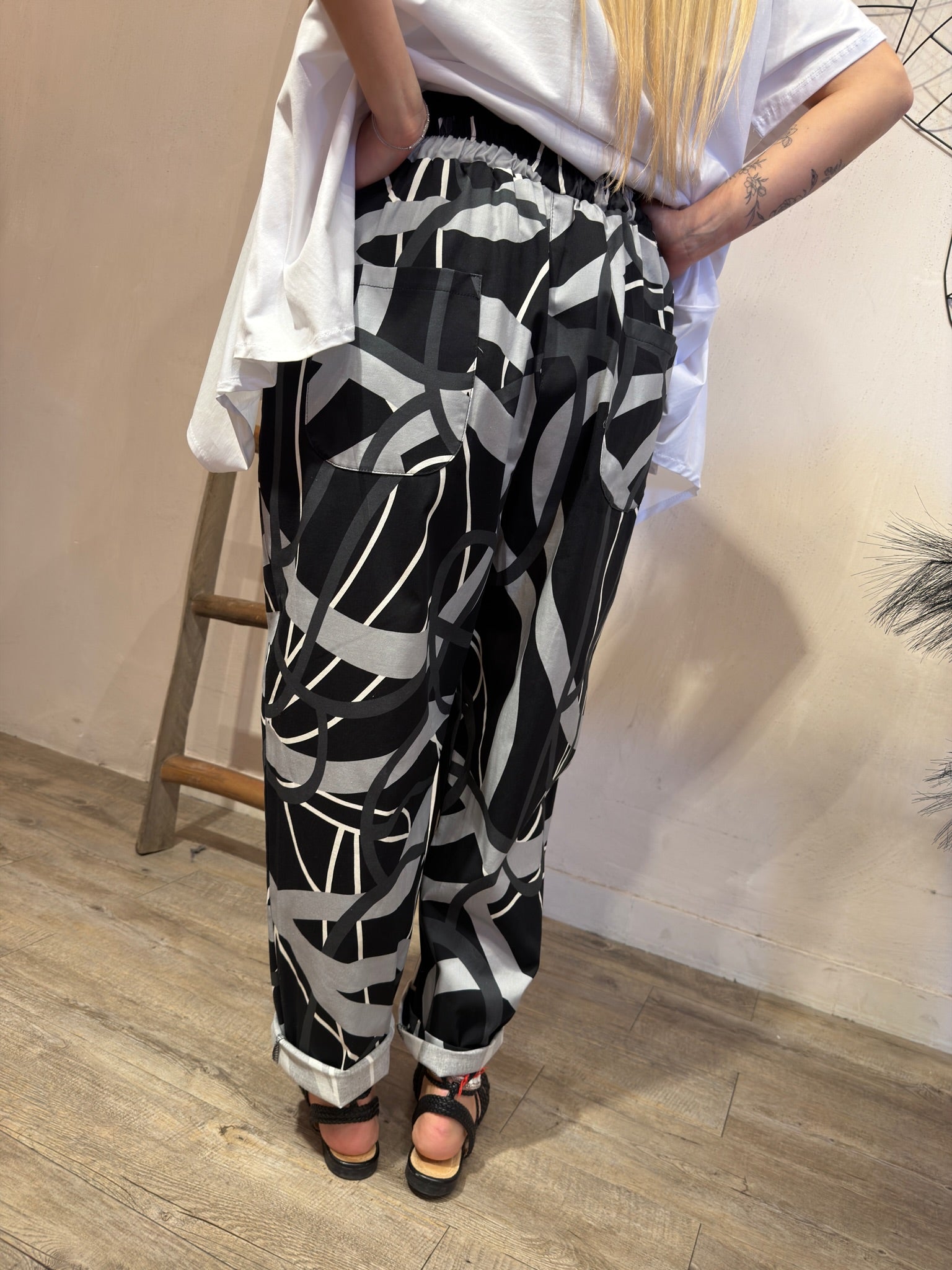 Pantalone Miranda Cotton Fantasia Grigio