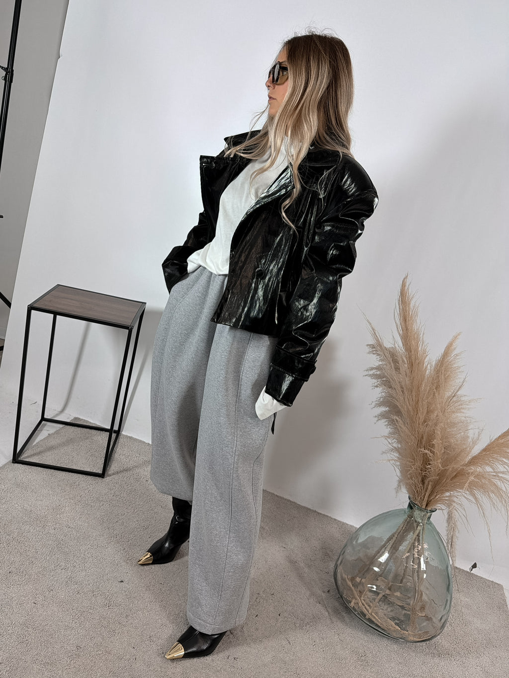 Giacca Imbottita Glossy Nero Kostumn1