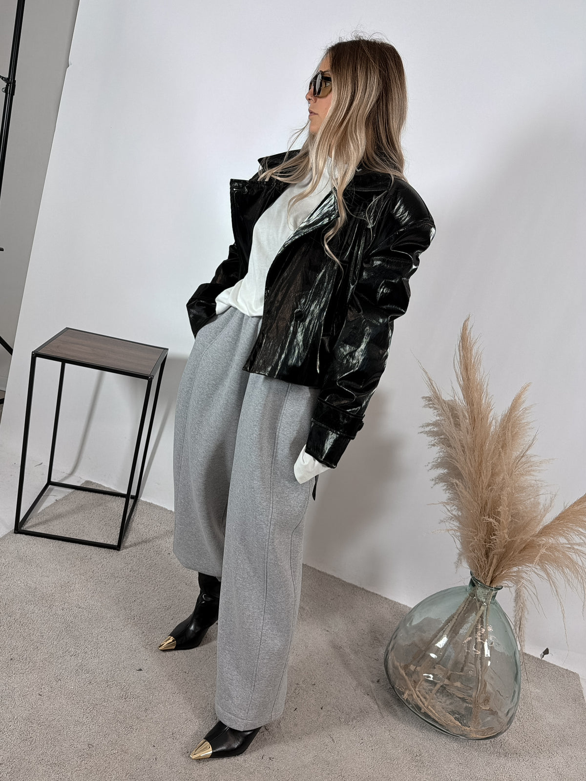 Giacca Imbottita Glossy Nero Kostumn1