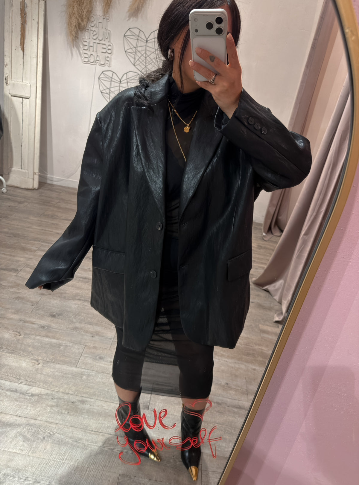 Blazer Oversize Leather Kontatto