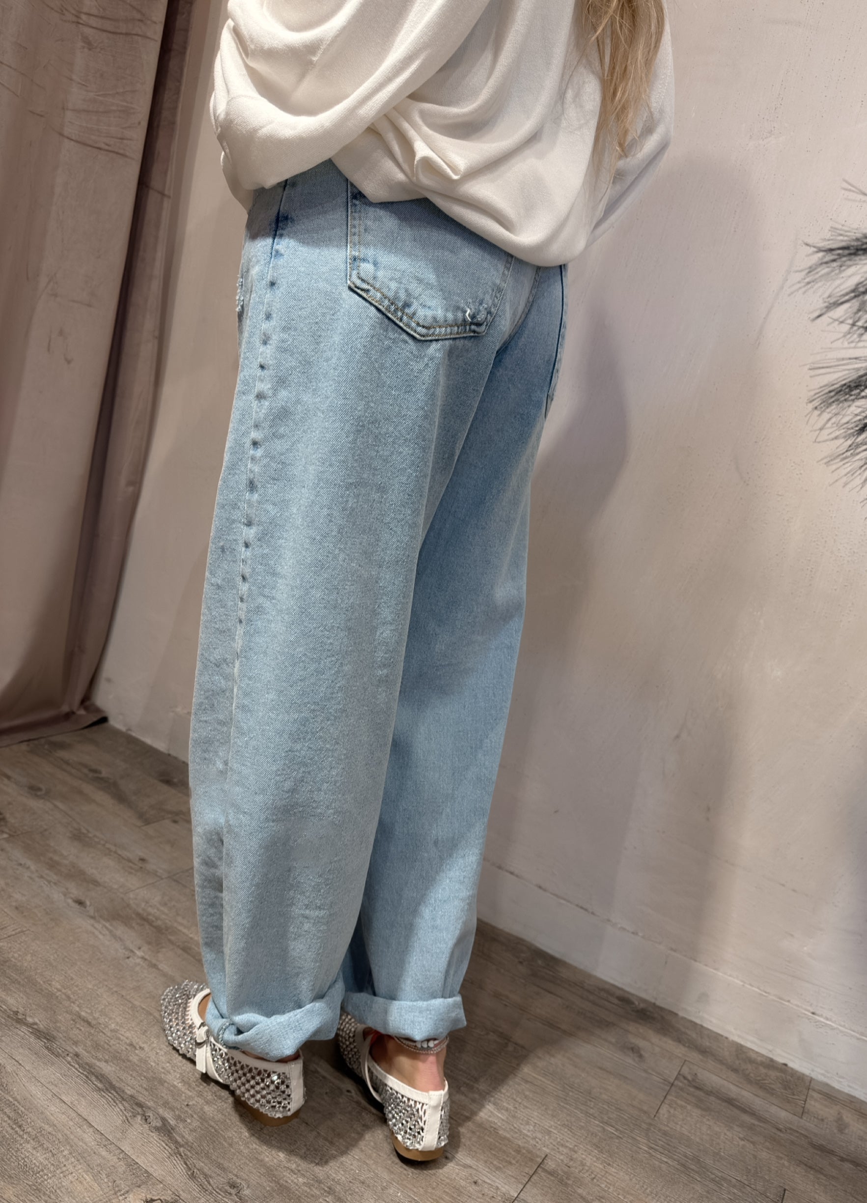 Jeans Boyfriend Rotture Kontatto