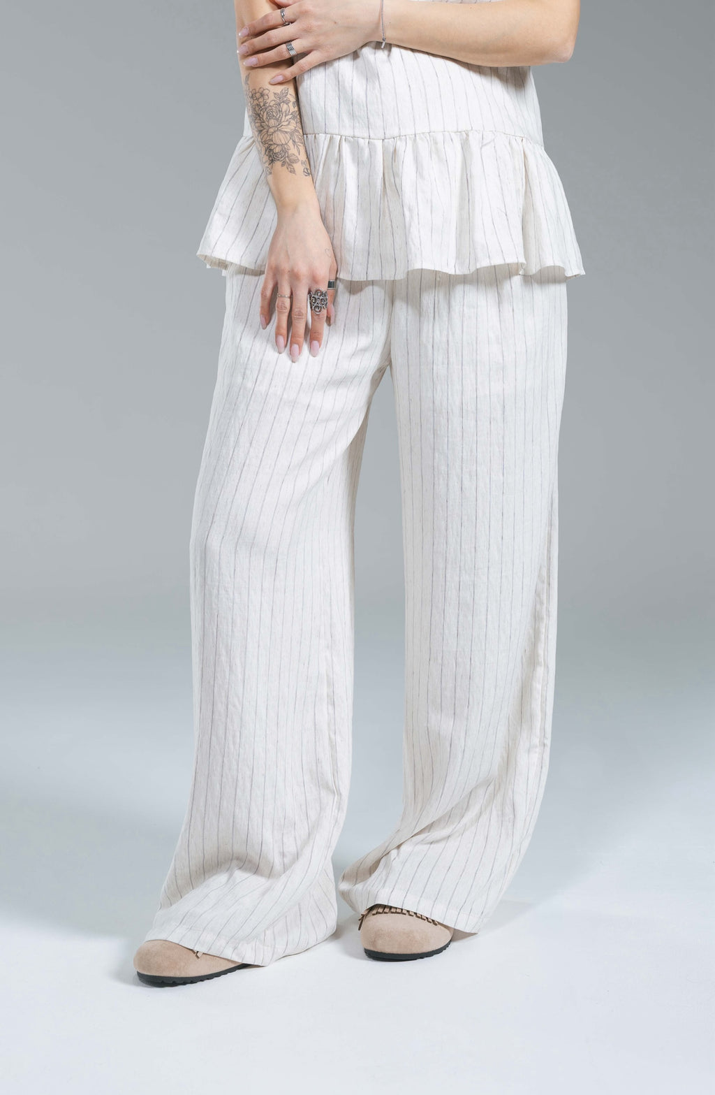 Pantalone Palazzo Gessato Glamorous
