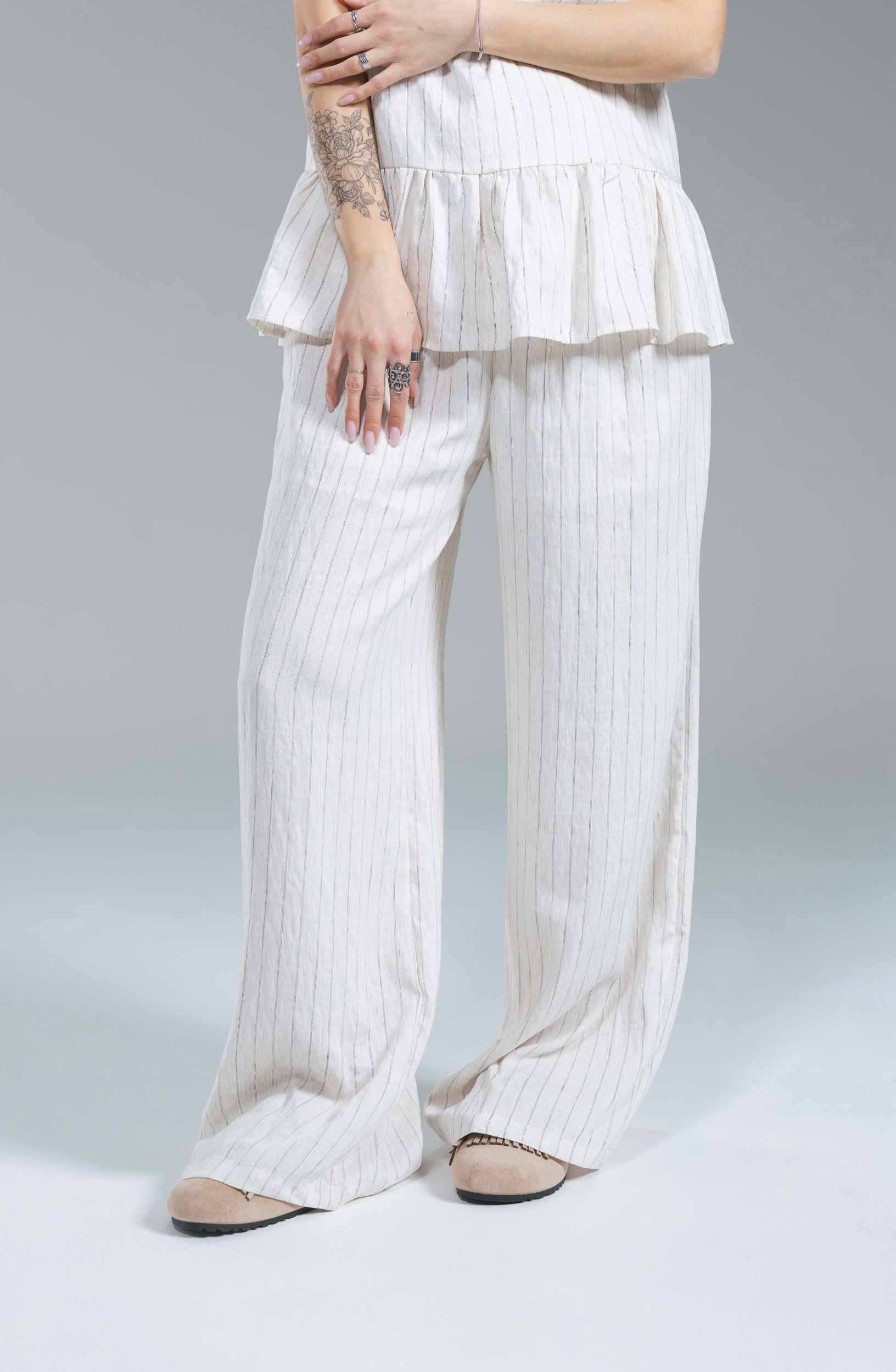 Pantalone Palazzo Gessato Glamorous