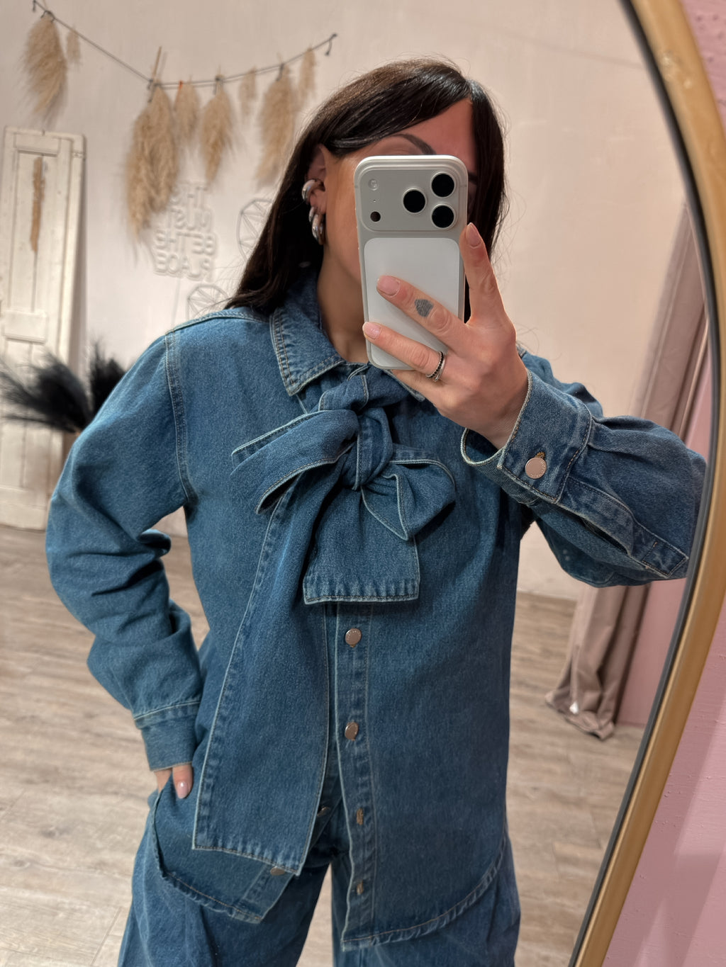 Giacca Denim Fiocco Glamorous