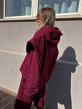 Maxi Felpa Gilet con T-Shirt Borgogna Sporty Kostumn1