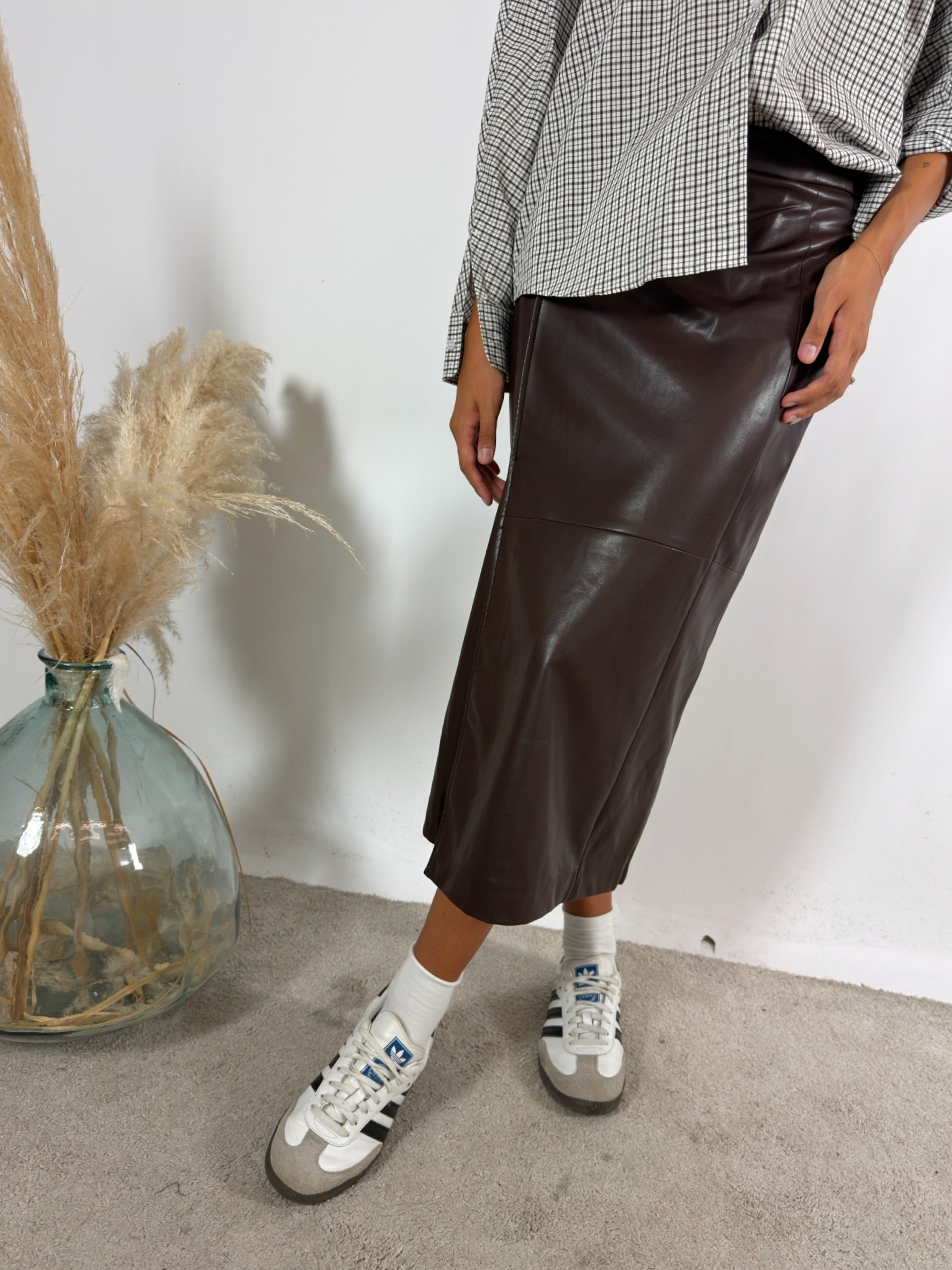 Gonna Matita Soft Leather Fondente Surkana