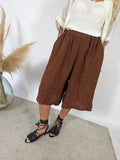 Maxi Bermuda Lino Bruciato