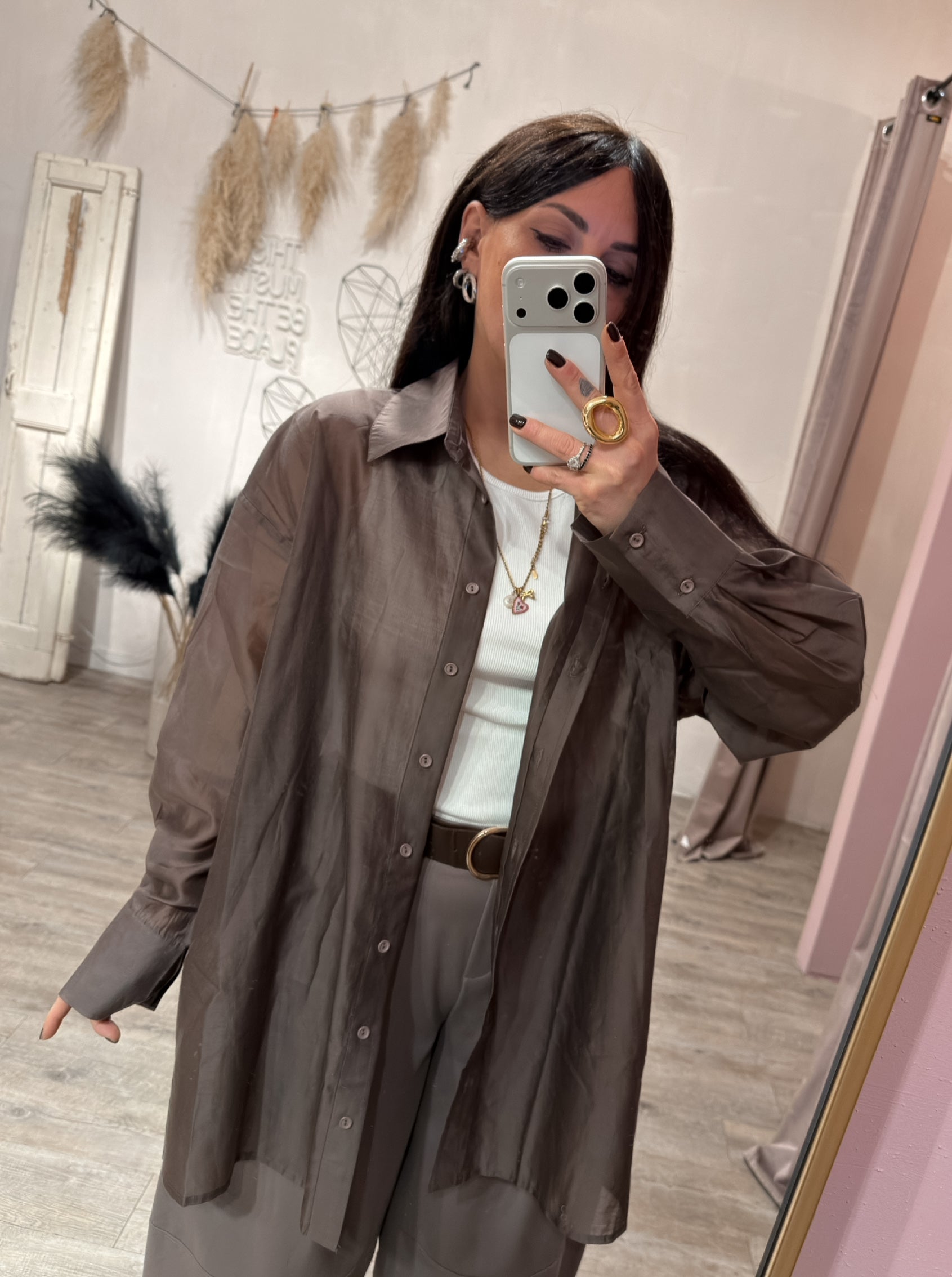 Maxi Camicia Mussola Moro Glamorous