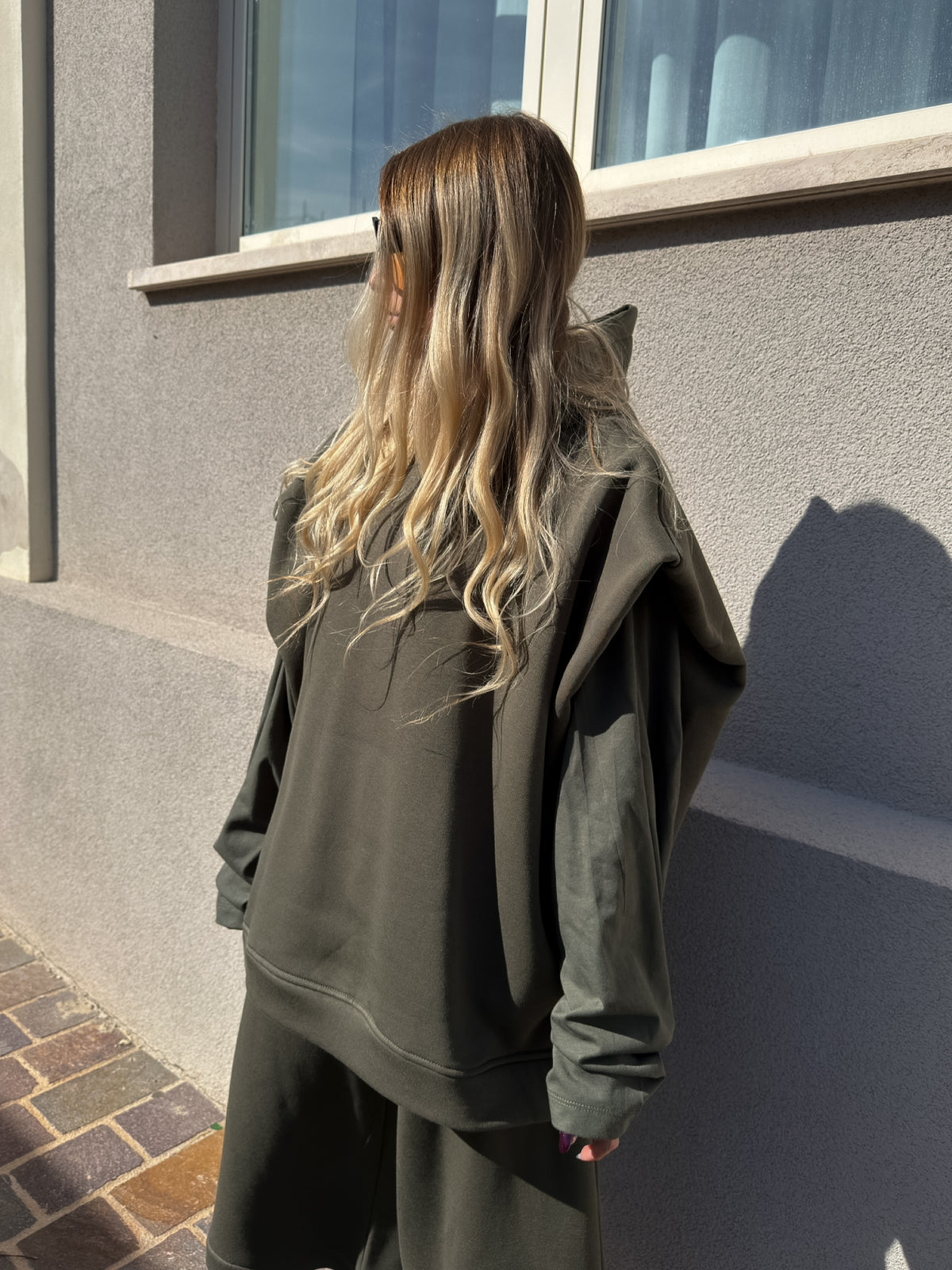 Maxi Felpa Gilet con T-Shirt Militare Sporty Kostumn1