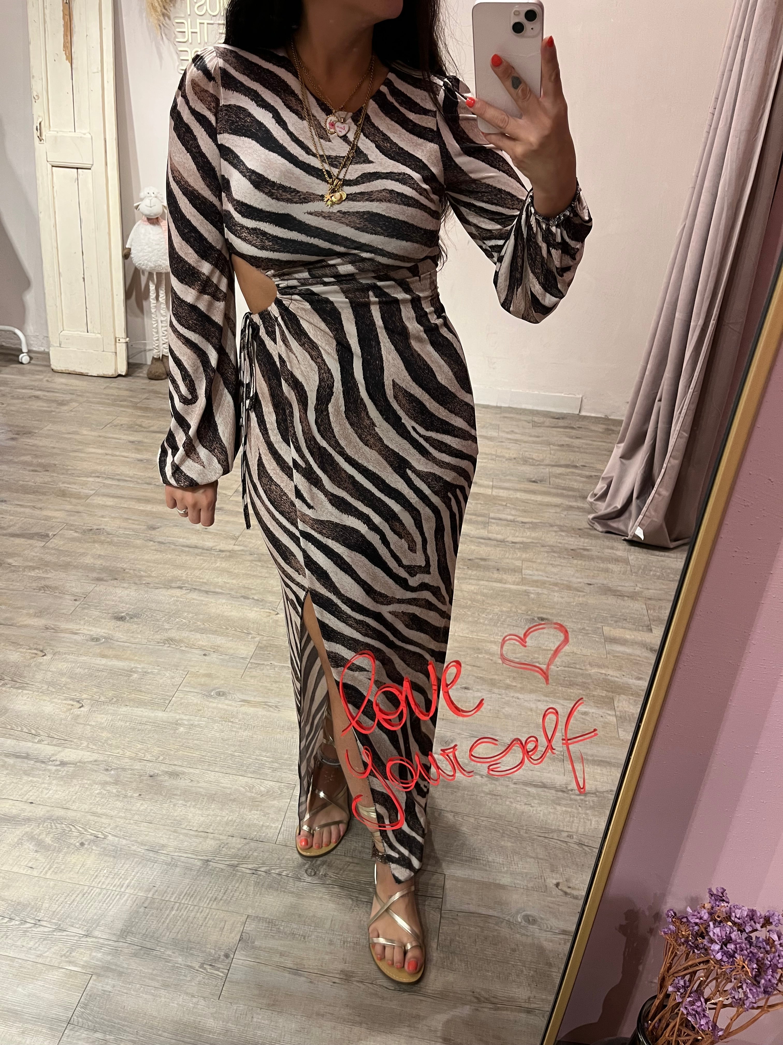 Abito Cut-Out Zebra
