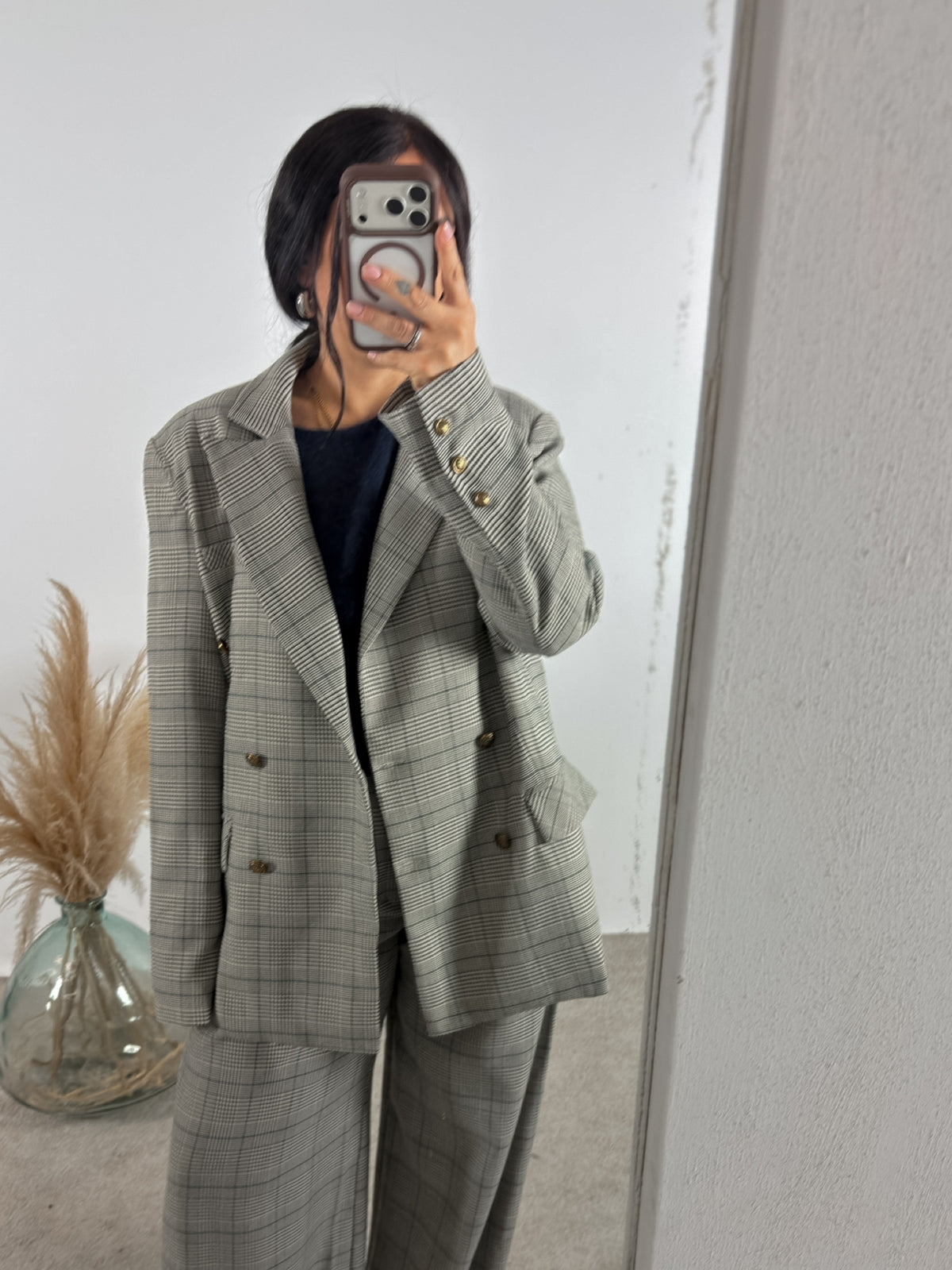 Blazer Marines Pied De Poule Glamorous