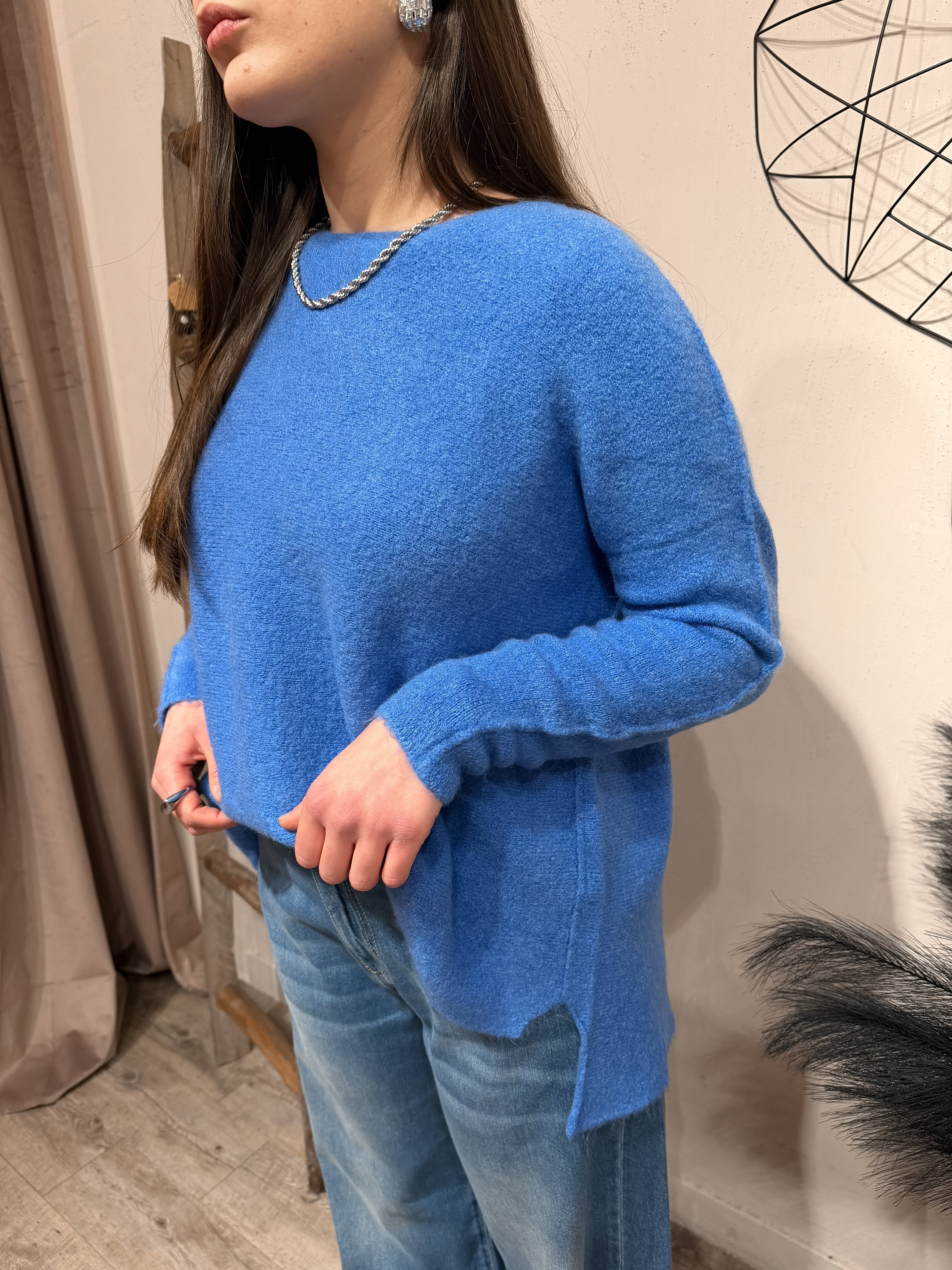 Maxi Maglione Scollo Barca Kontatto +Colori