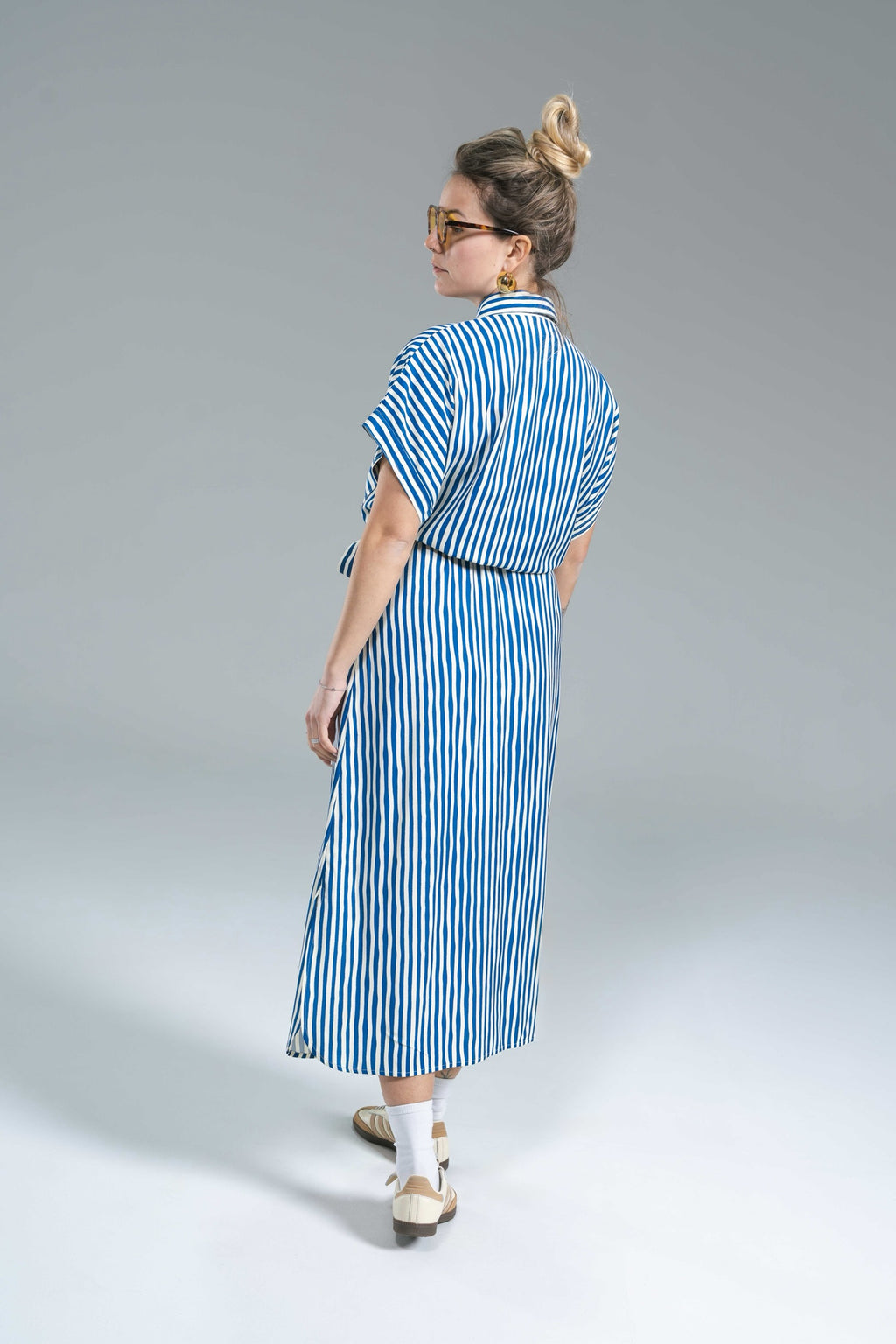 Abito Midi Chemisier Bacchetta Blu Compania Fantastica