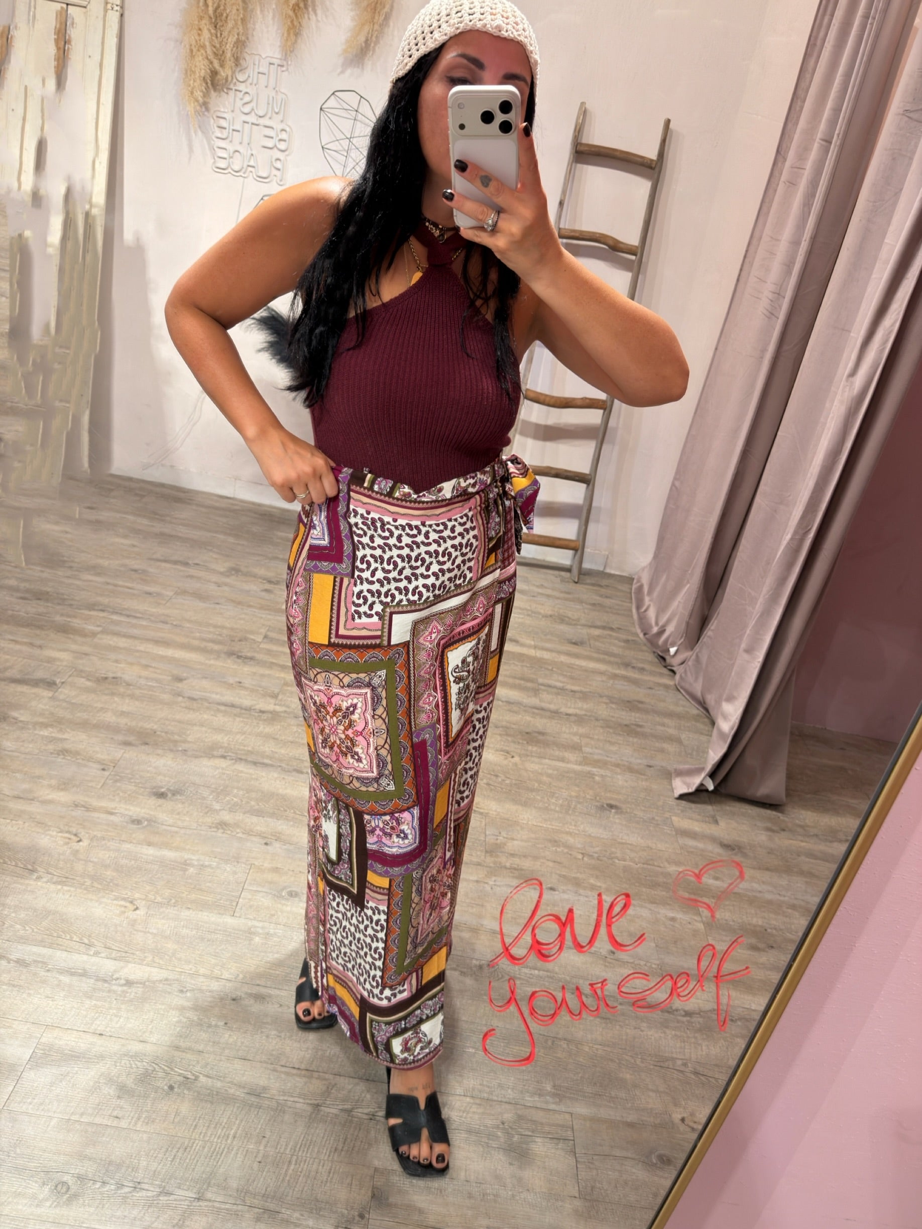 Top Scollo America in Maglia Kontatto +colori