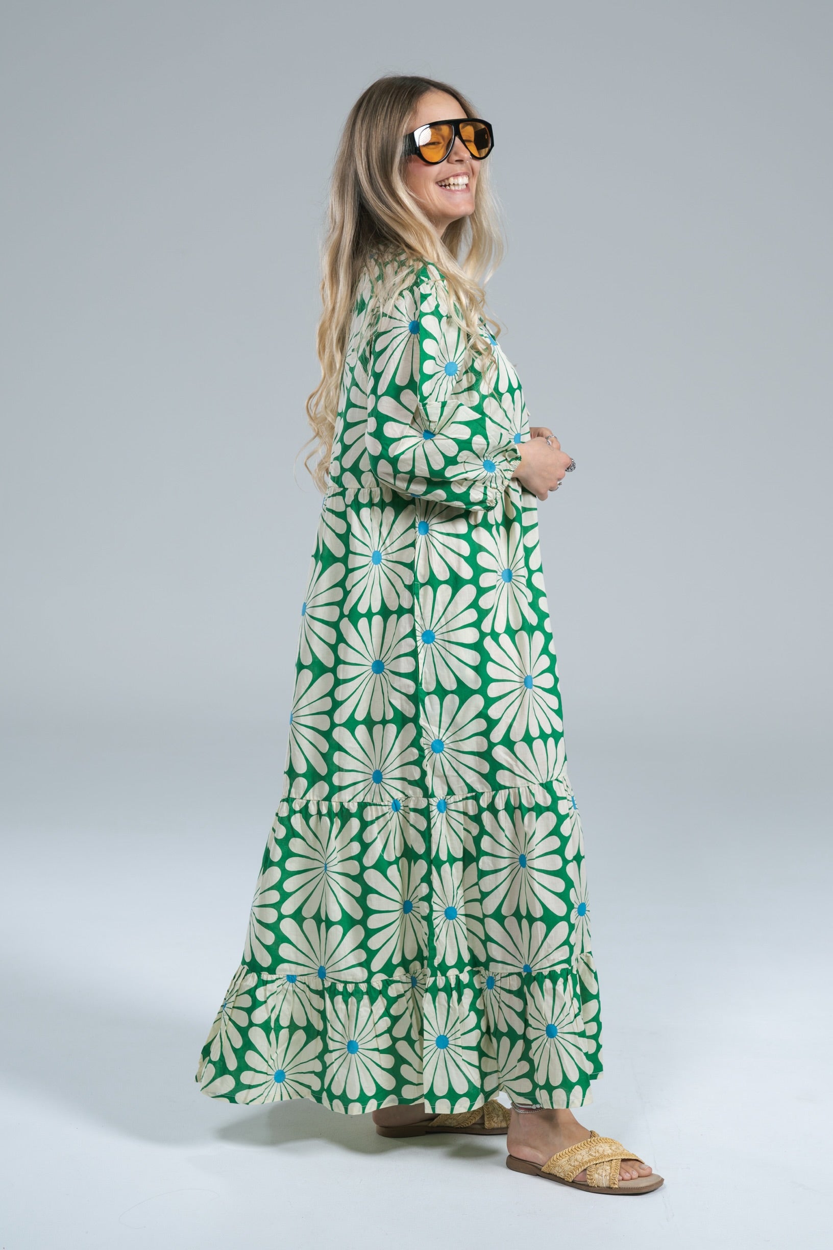 Maxi Abito Mussola Fiore Compania Fantastica