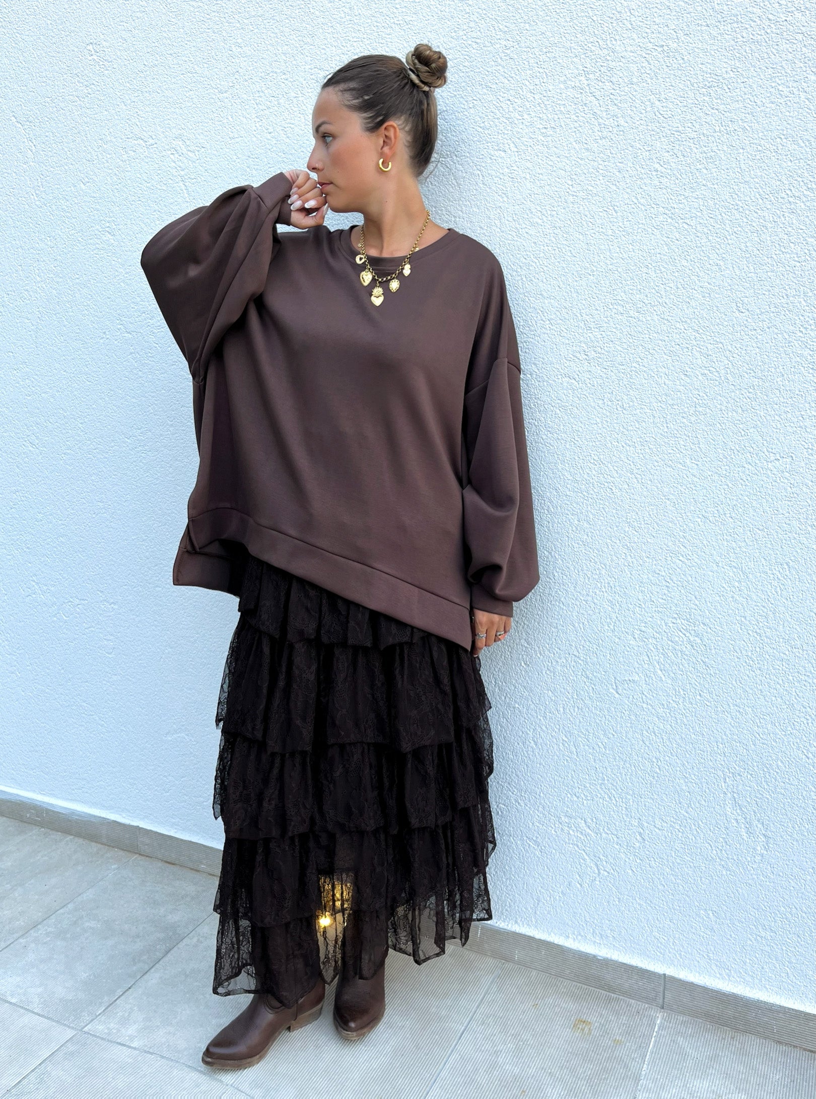 Felpa Oversize Scuba +colori