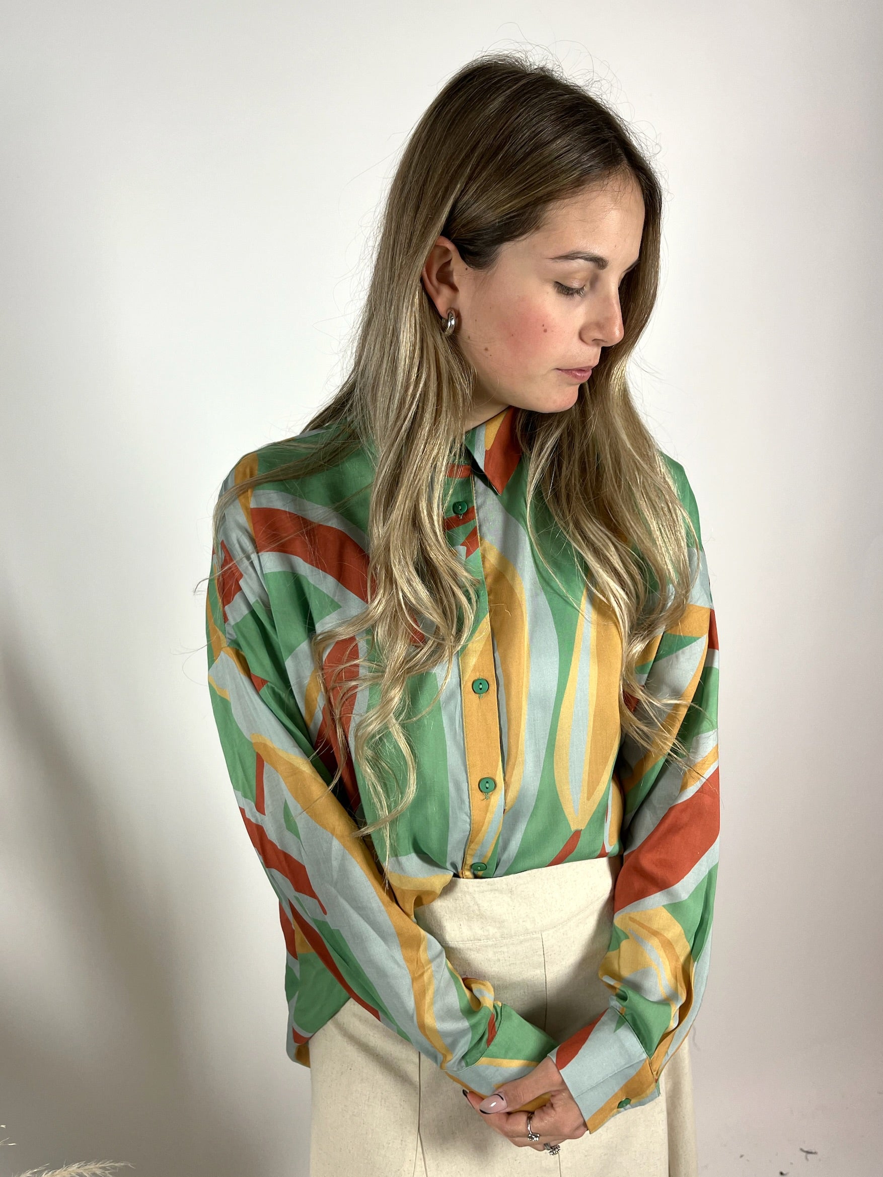 Camicia Viscosa Fluida Vintage