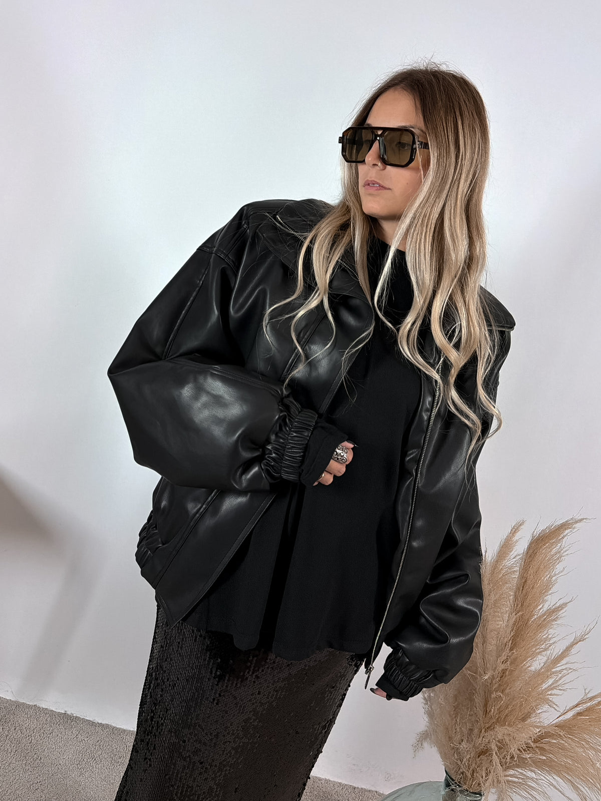 Bomber Leather Nero Kostumn1