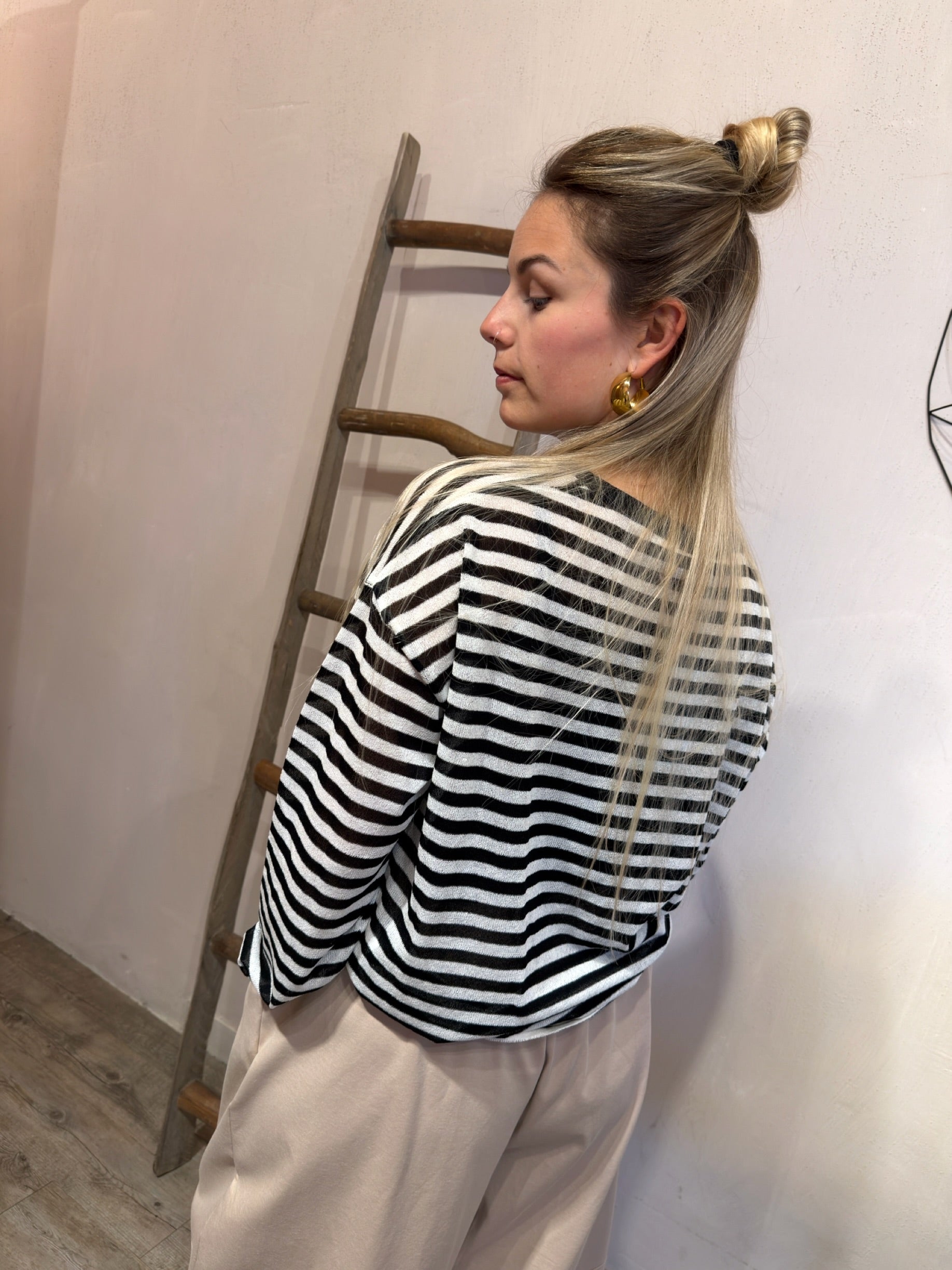 Pull Filo Righe B/N Compania Fantastica