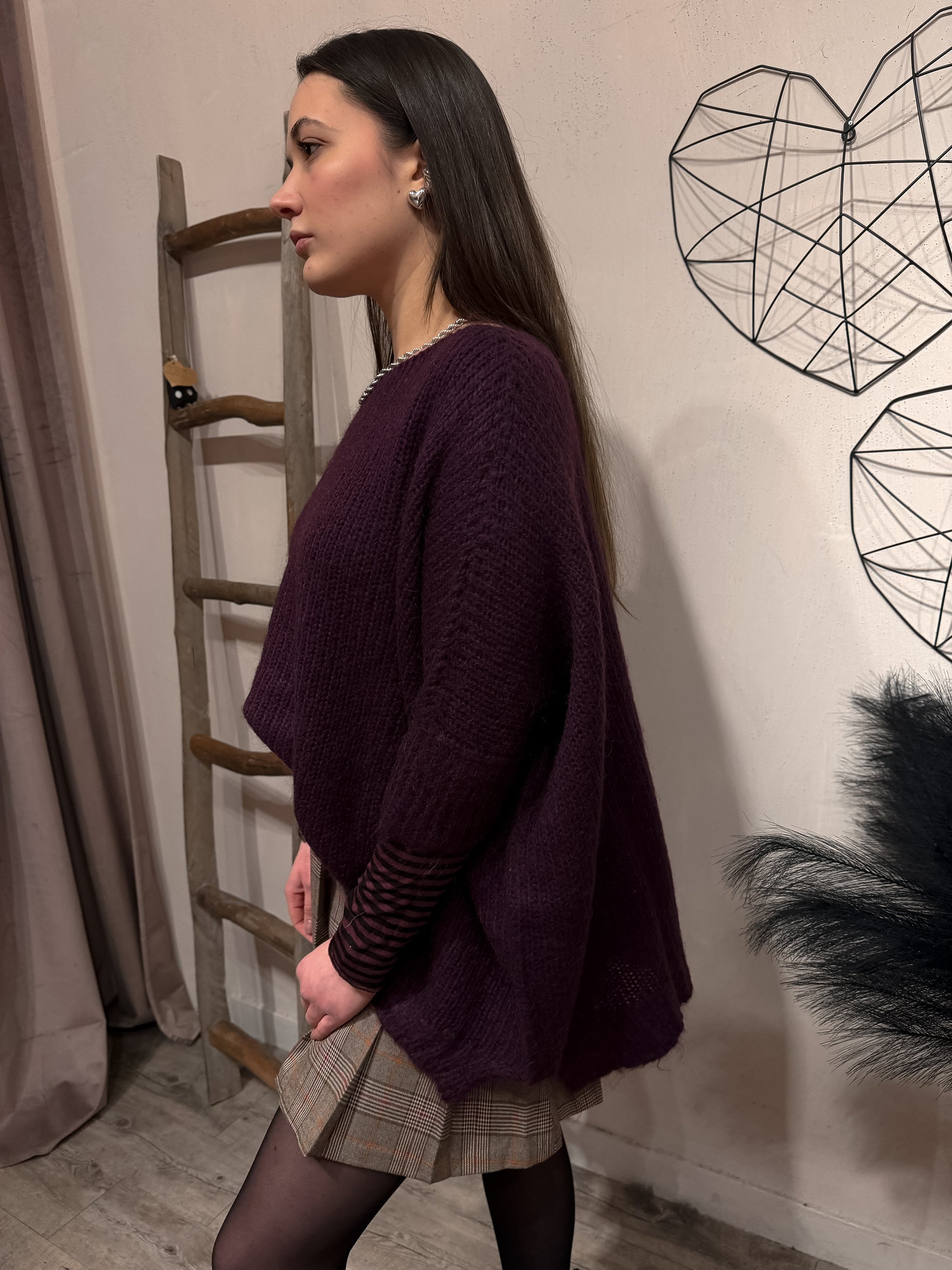 Maxi Maglia Scatola Mohair Kontatto +Colori