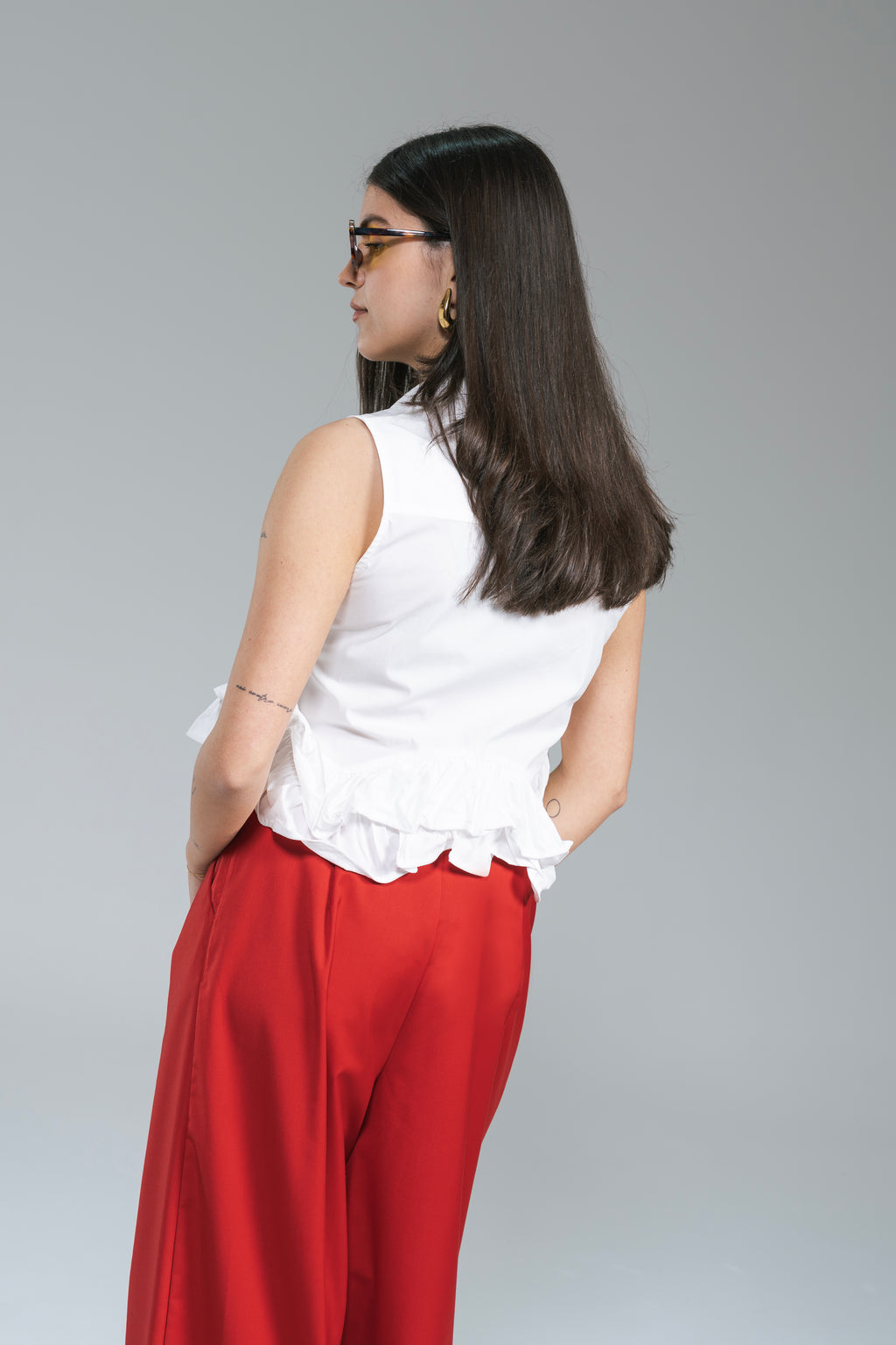 Camicia Smanicata Rouches Bianco YouDecide