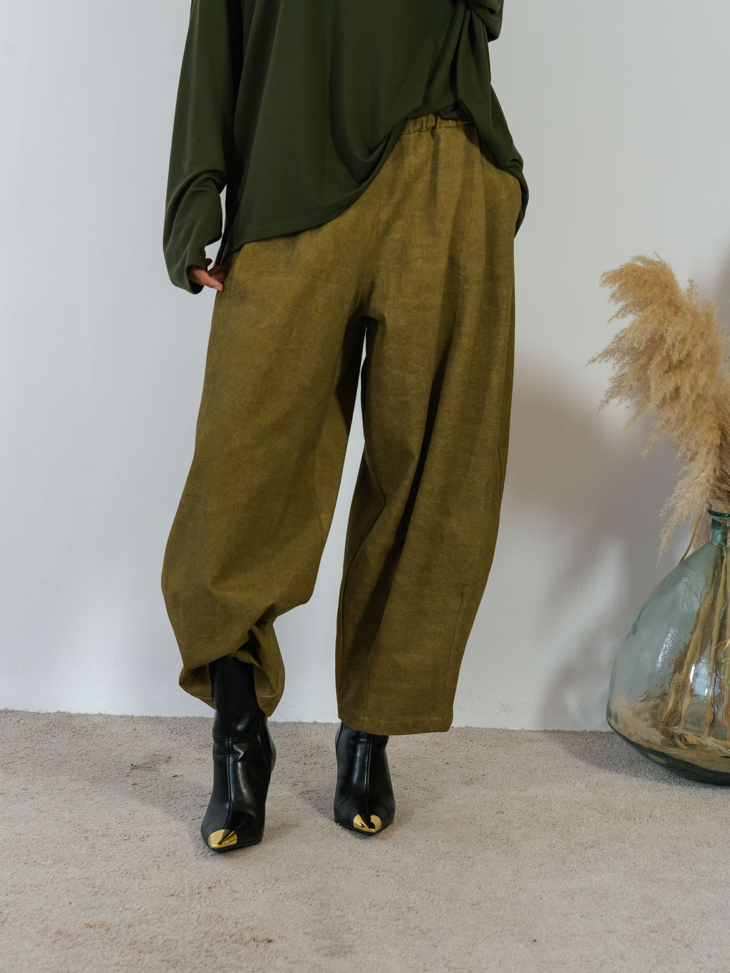 Pantalone Balloon Denim Kostumn1 Military