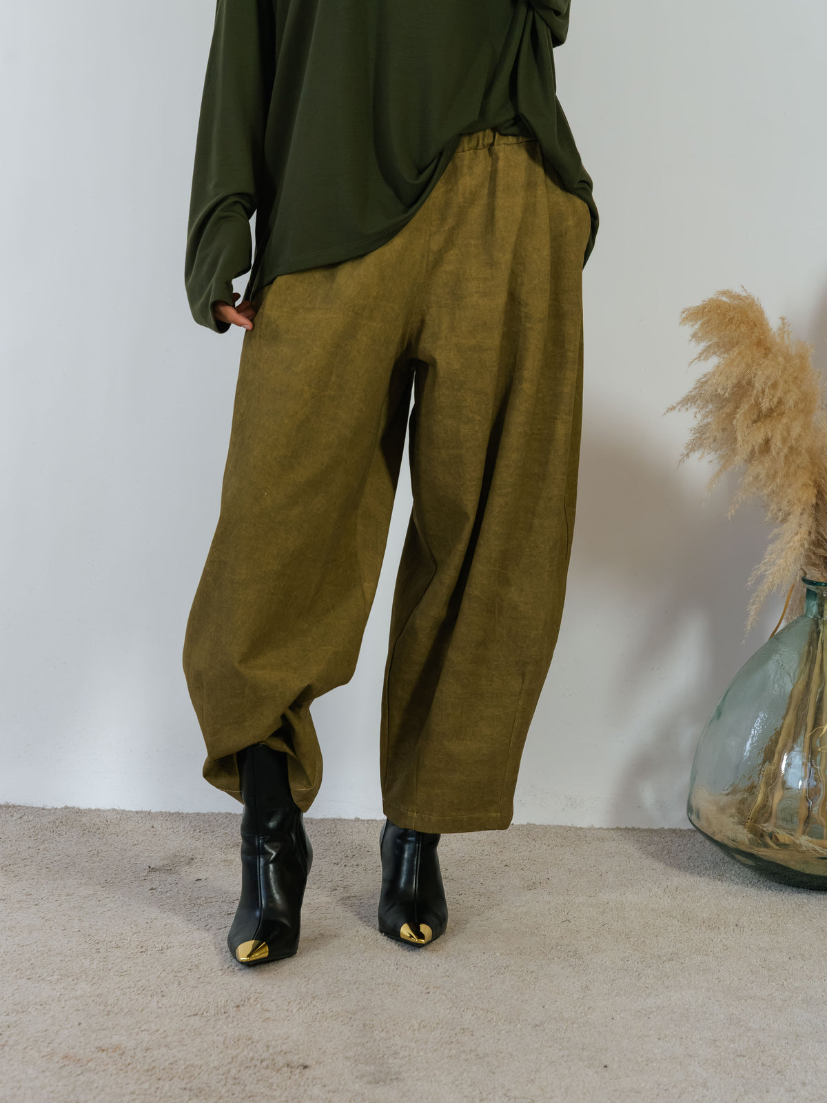 Pantalone Balloon Denim Kostumn1 Military