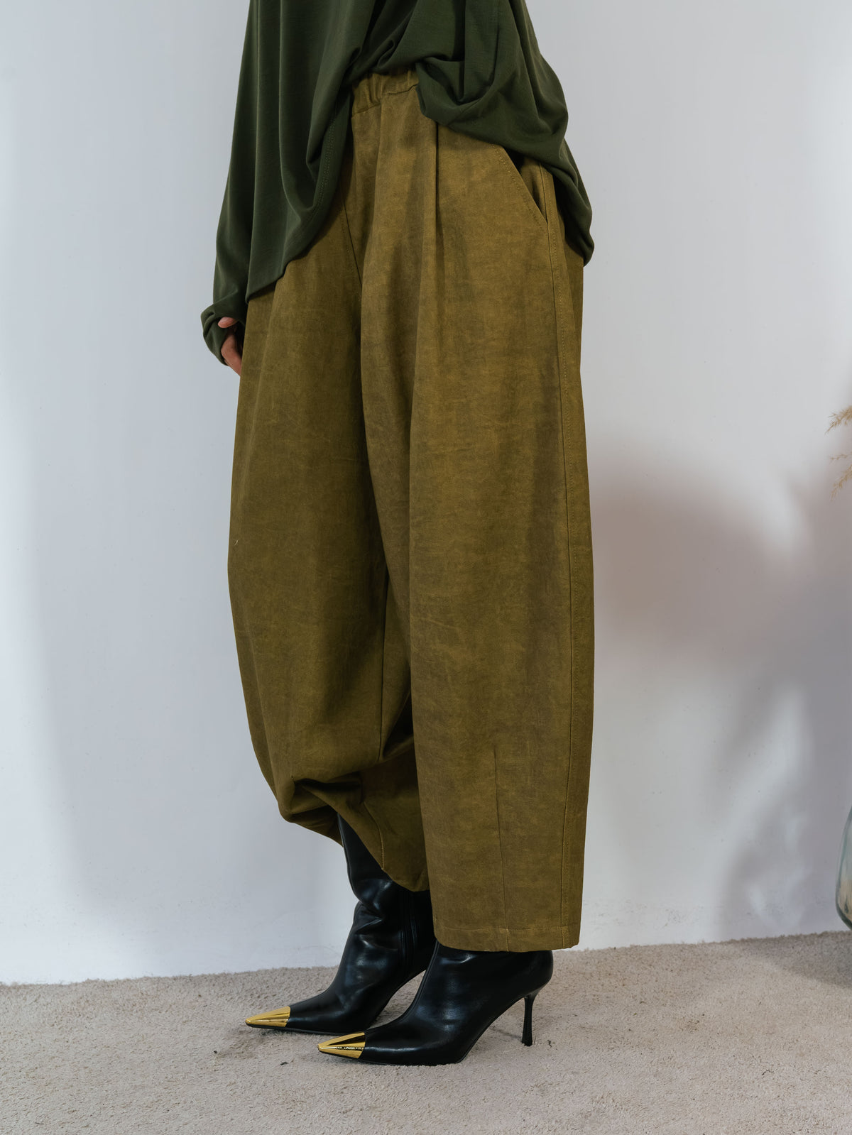 Pantalone Balloon Denim Kostumn1 Military