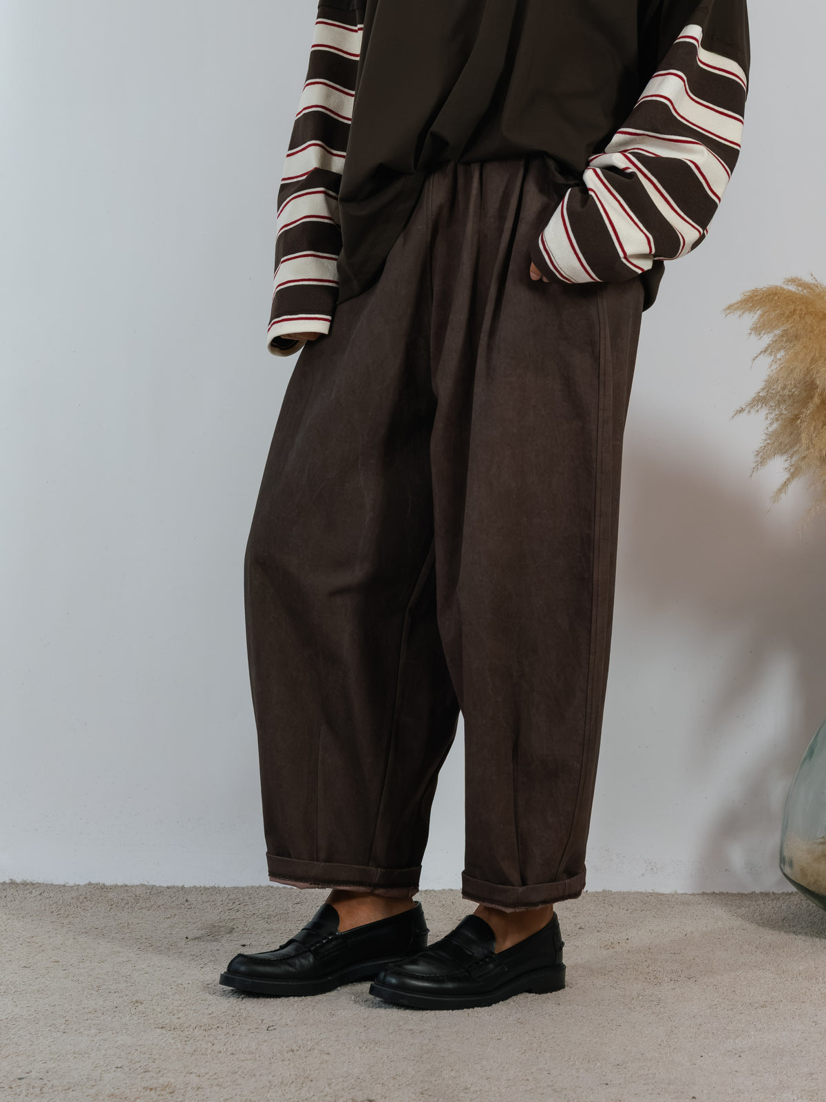 Pantalone Balloon Denim Kostumn1 Cioccolato