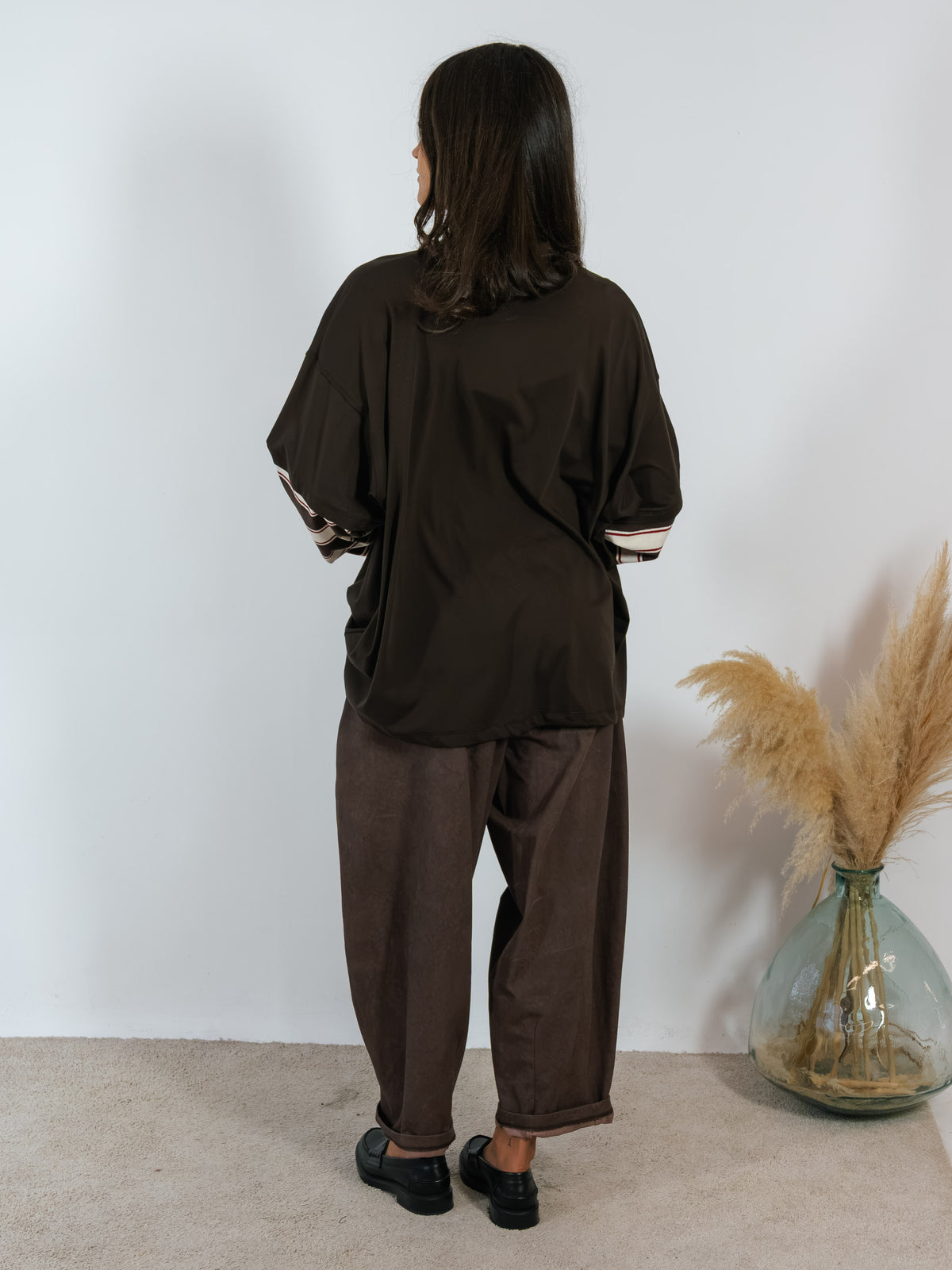 Pantalone Balloon Denim Kostumn1 Cioccolato
